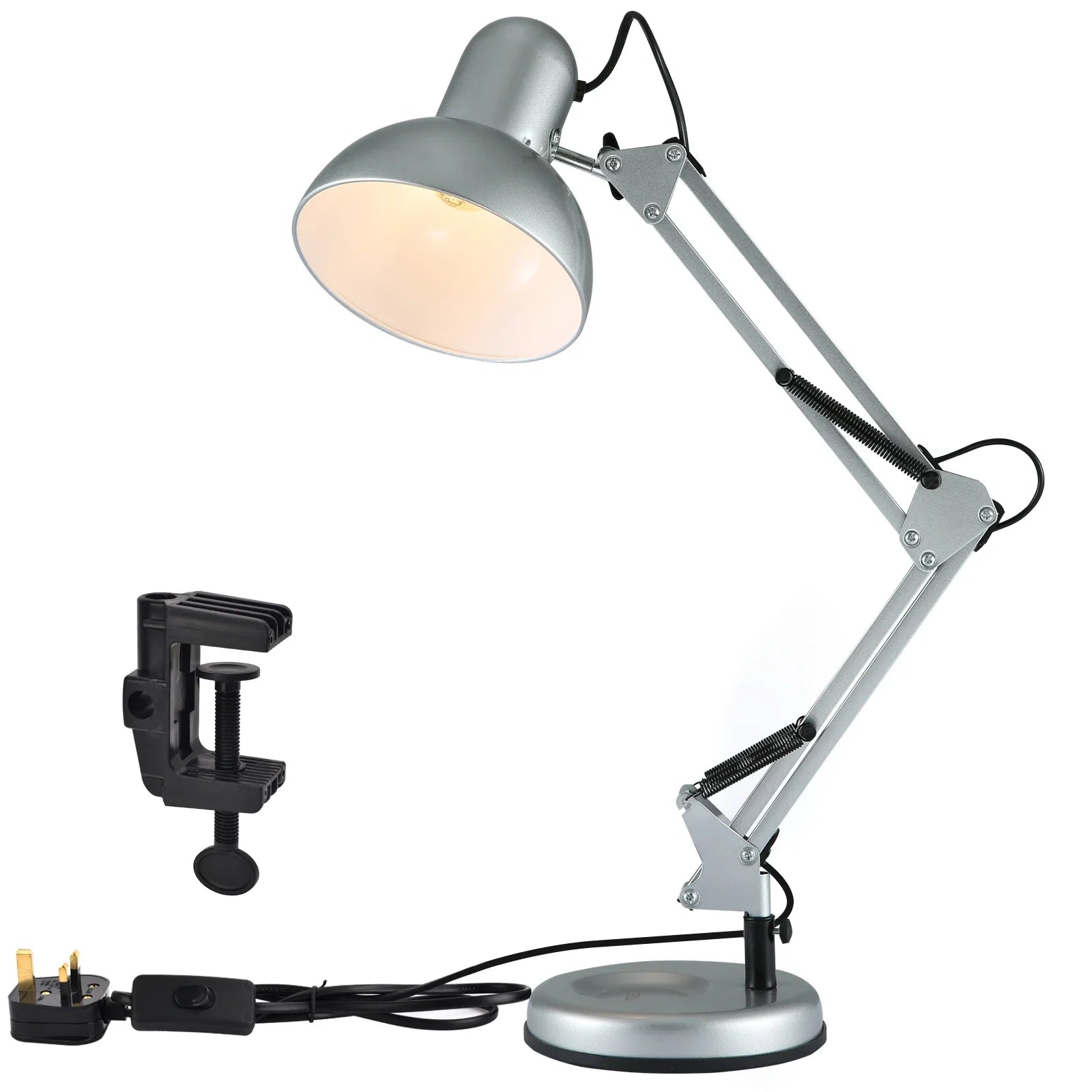 Atlas Architect Swing Arm Desk Lamp with C-Clamp E27
