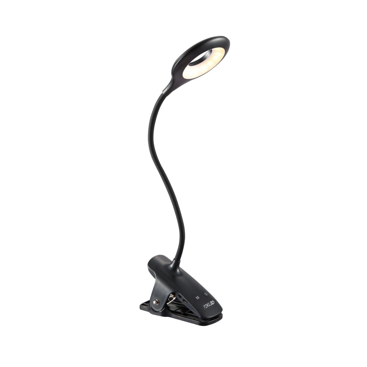 Main image of Ringo White Rechargable Clip on Reading Desk Light Dimmable and Colour Modes | TEKLED 130-03622