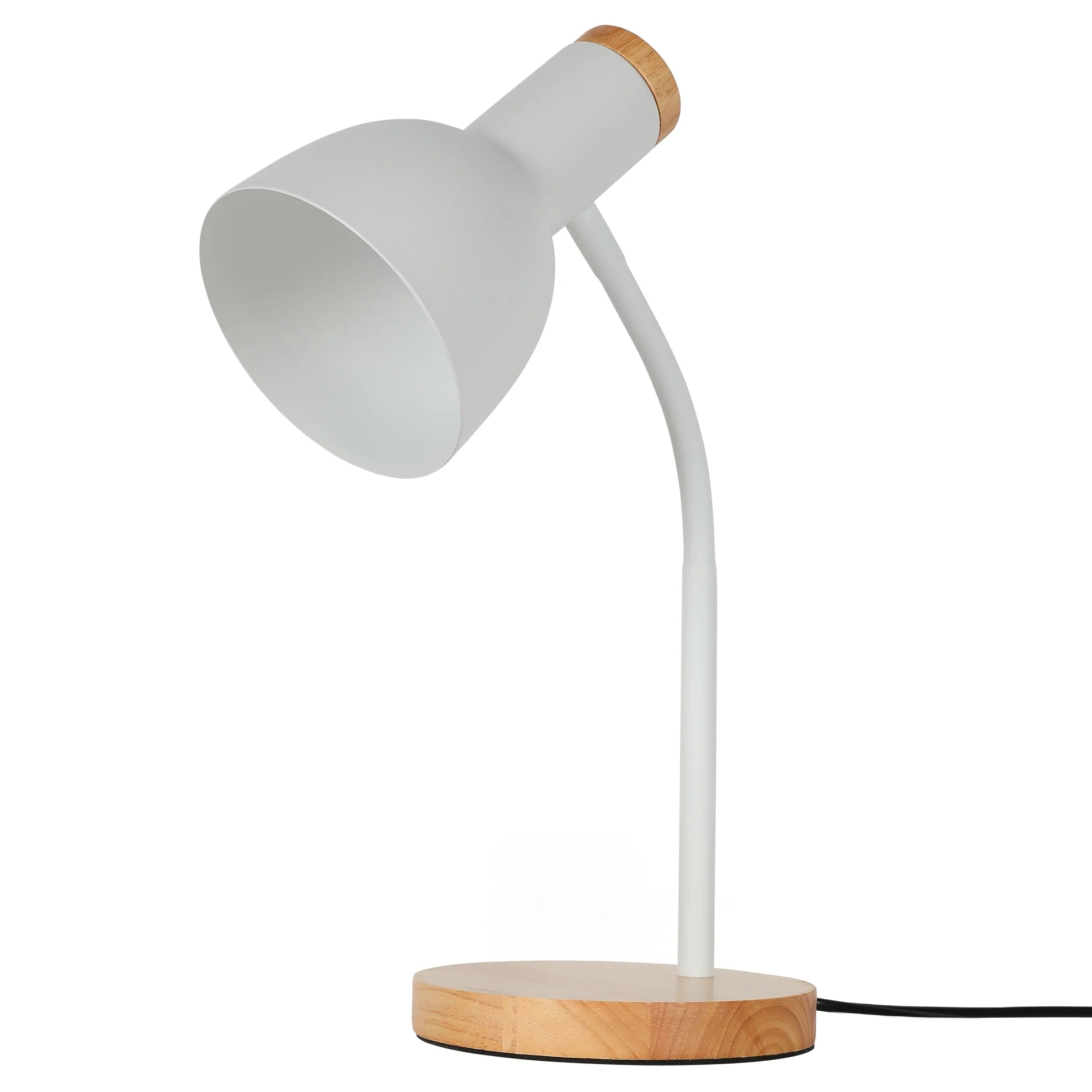 Scandinavian Inspired Table Lamp with Wooden Base