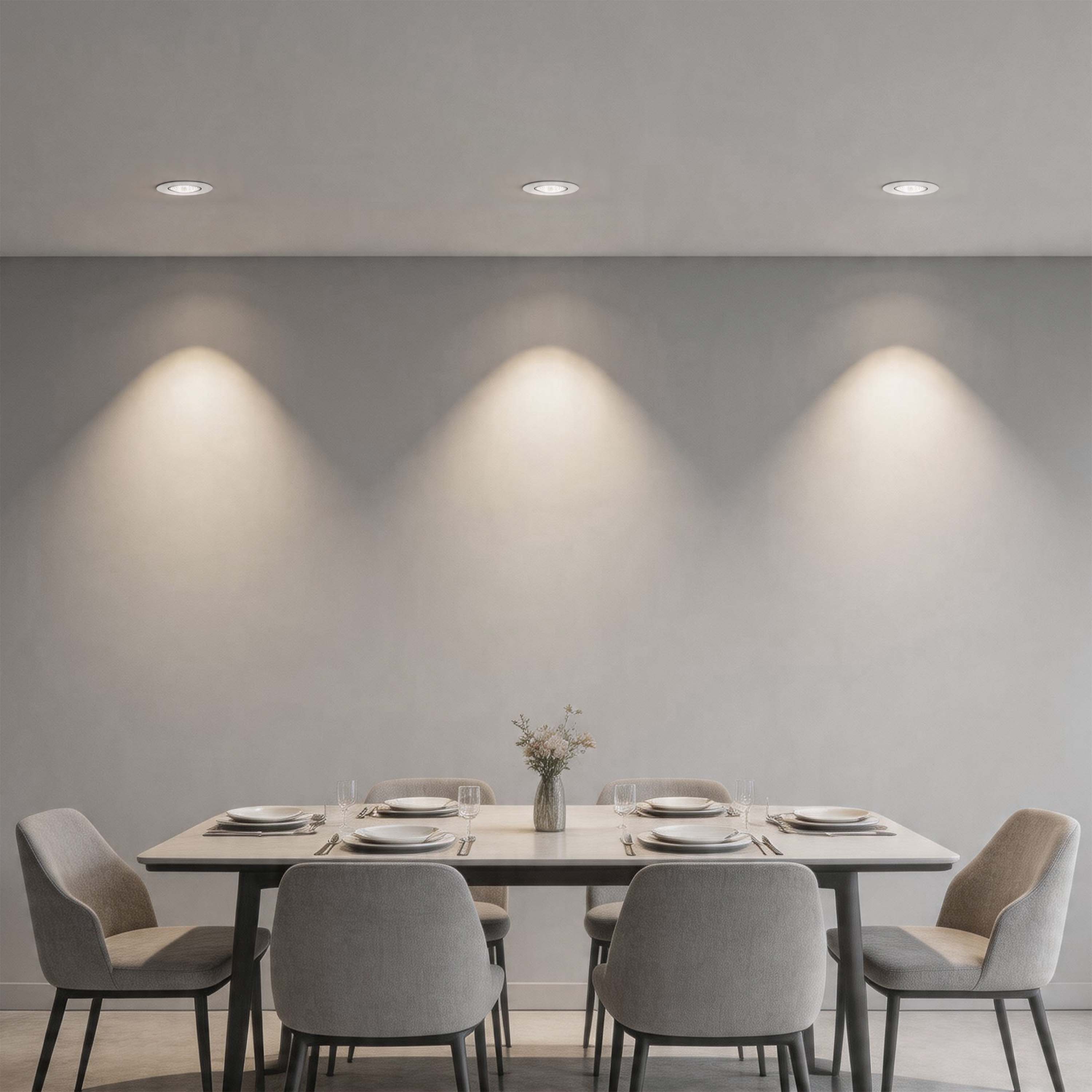 Modern White COB LED Recessed Downlight, 5W 4000K