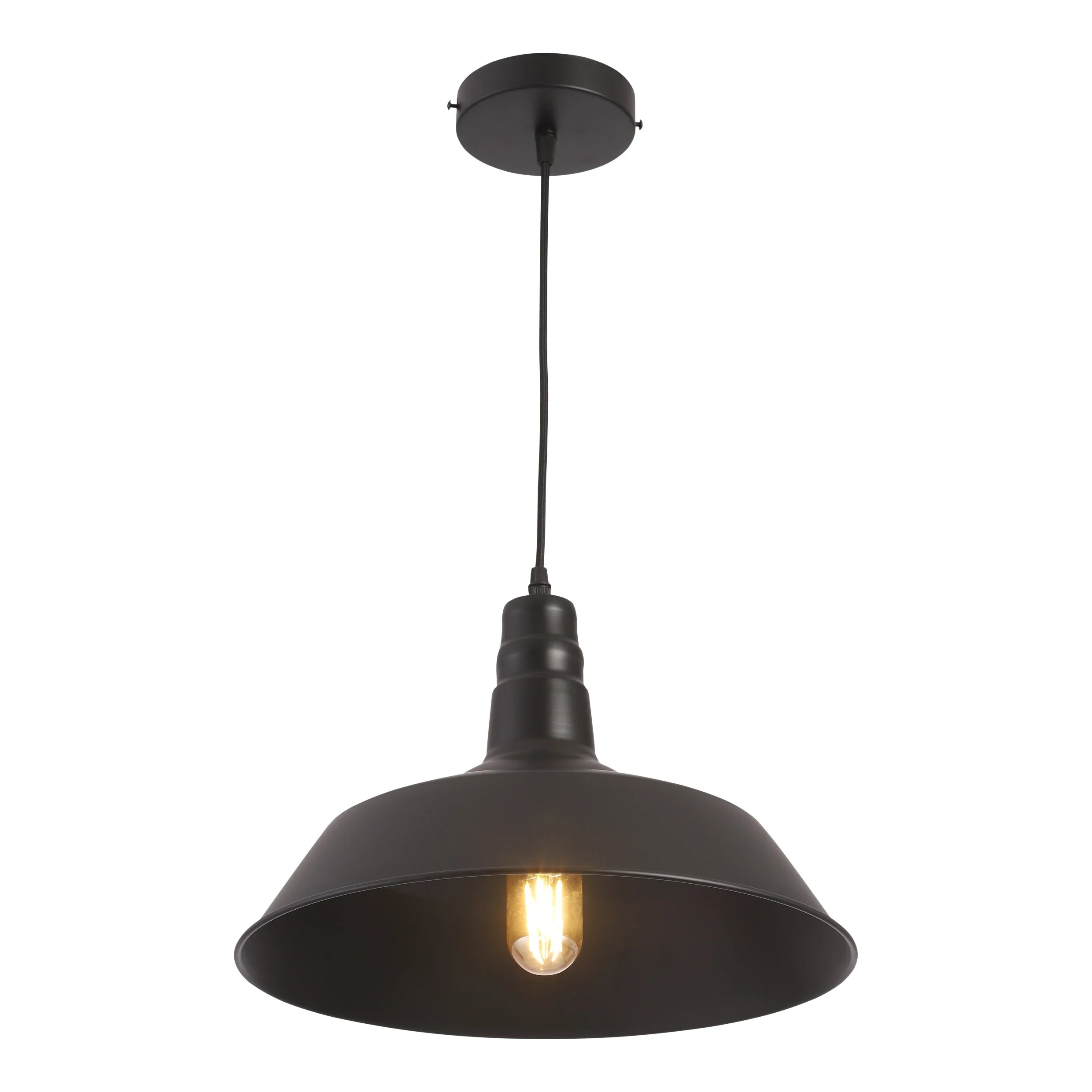 Step Industrial Caged Metal Ceiling Pendant Light E27 Fitting