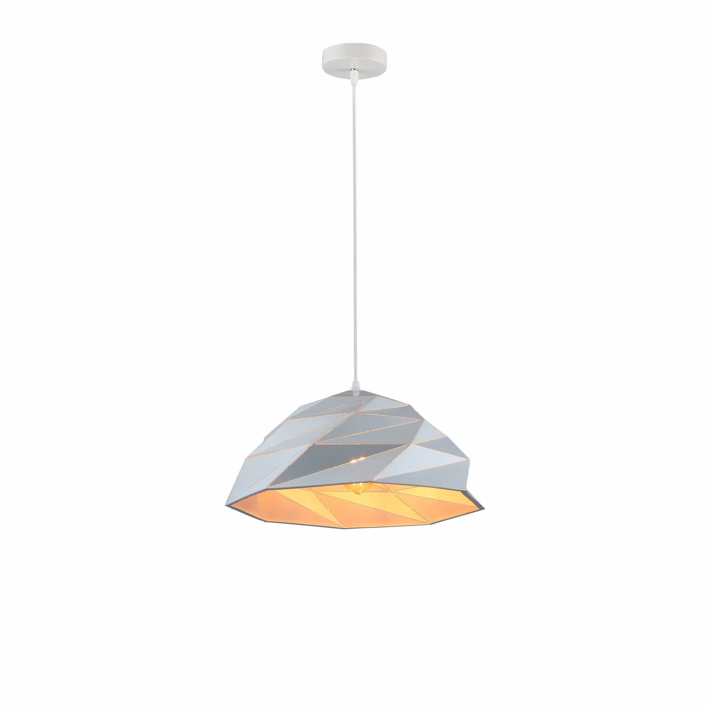 Origami Metal Laser Cut Dome Modern Pendant Light E27 Fitting D450 mm