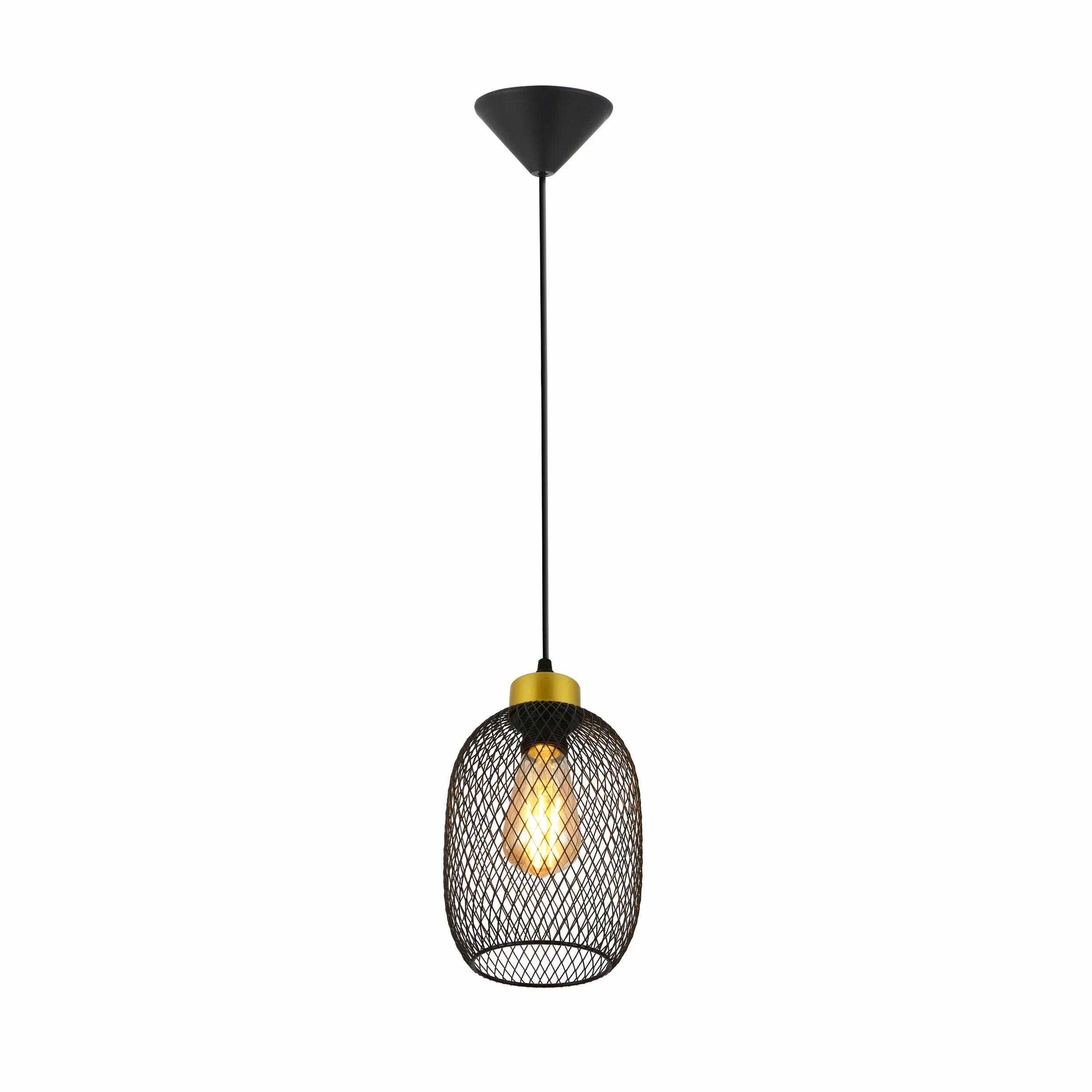 Mesh Cage Lantern Metal Pendant Ceiling Light E27