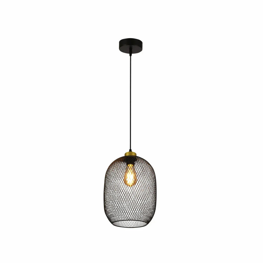Mesh Cage Lantern Metal Pendant Ceiling Light E27