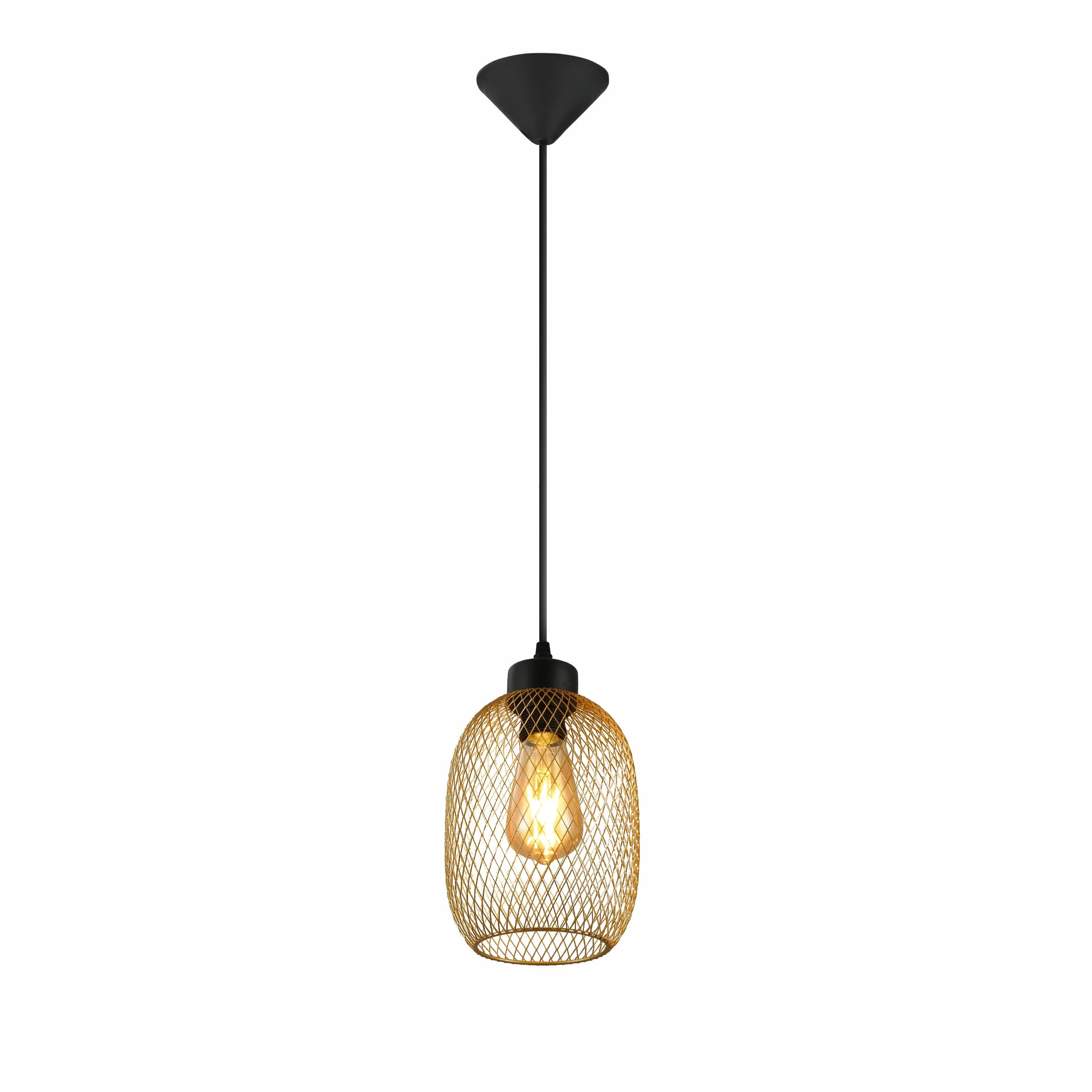 Mesh Cage Lantern Metal Pendant Ceiling Light E27