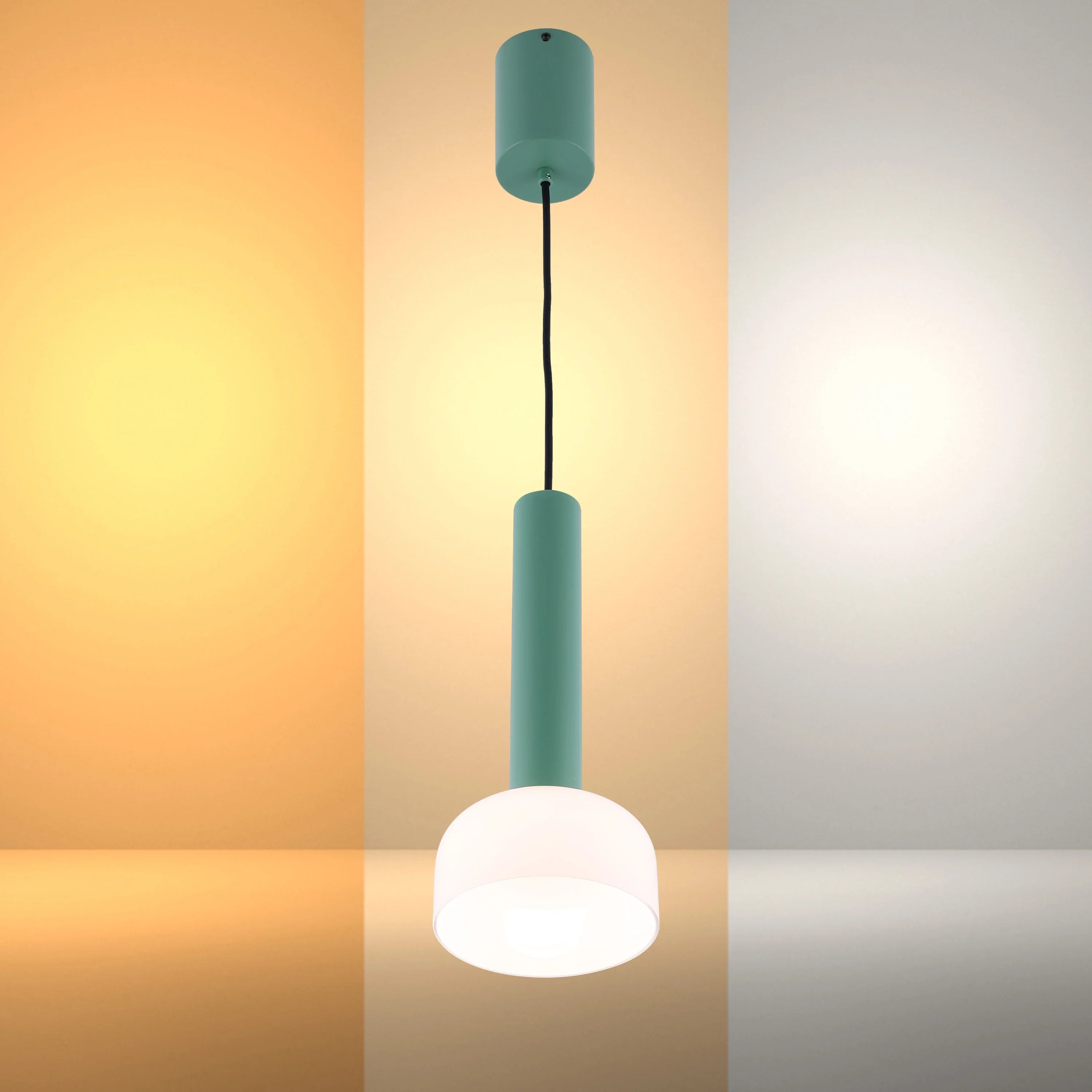 Minimalist Cylindrical LED Pendant Light - 8W, 3CCT, 340mm Length