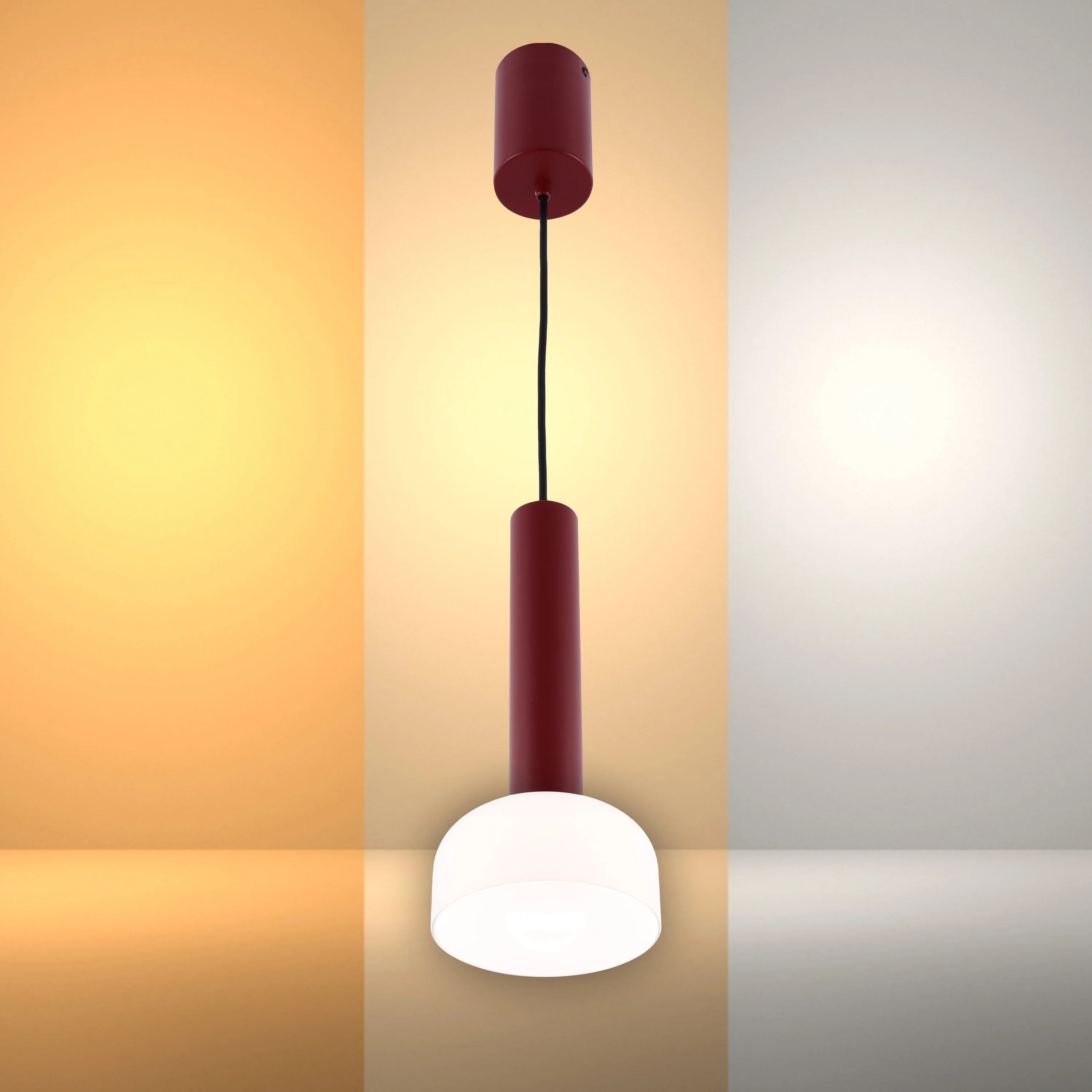Minimalist Cylindrical LED Pendant Light - 8W, 3CCT, 340mm Length