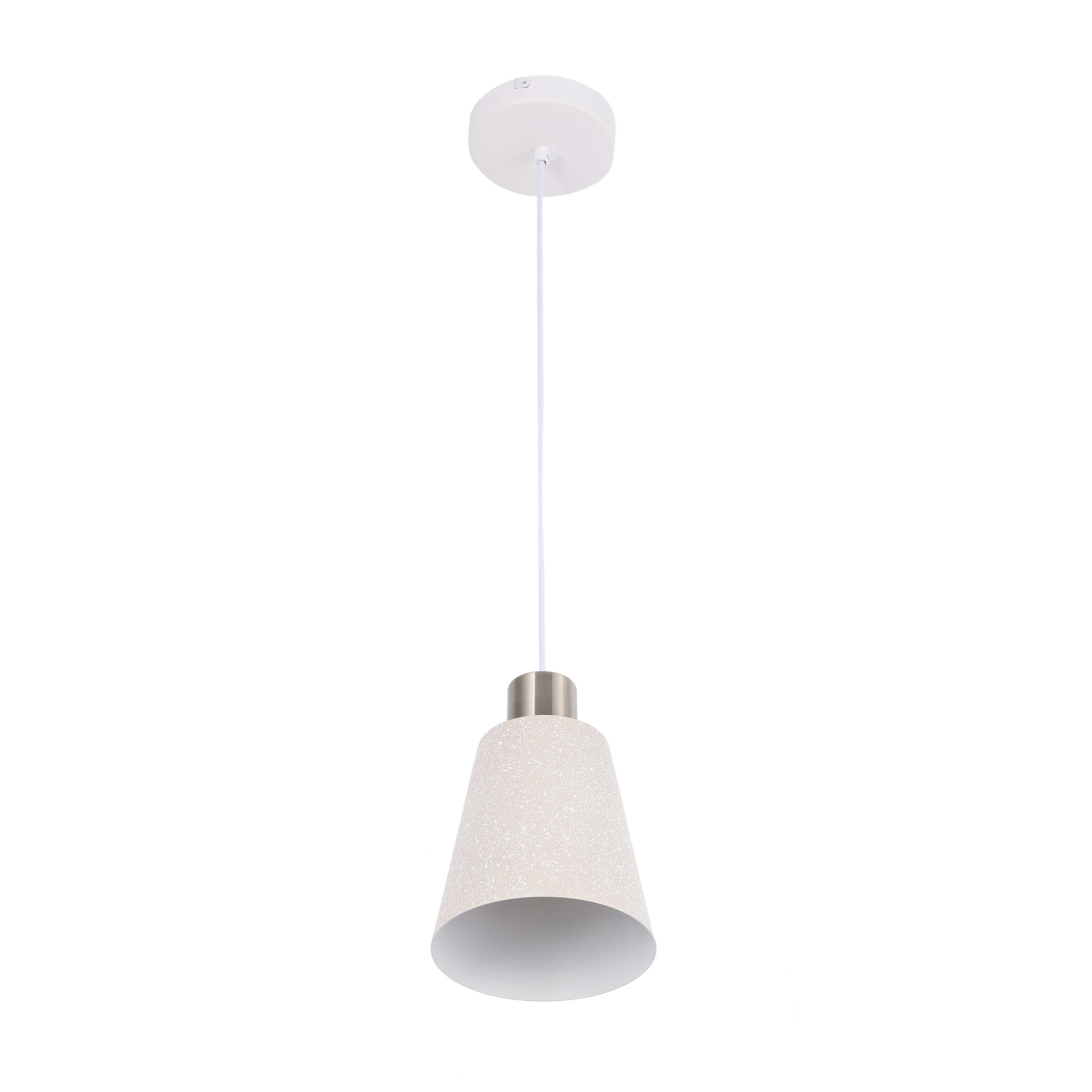 Modern White Speckled & Antique Bronze Cone Pendant Light, E27 (1, 3 & 5-Light Options)