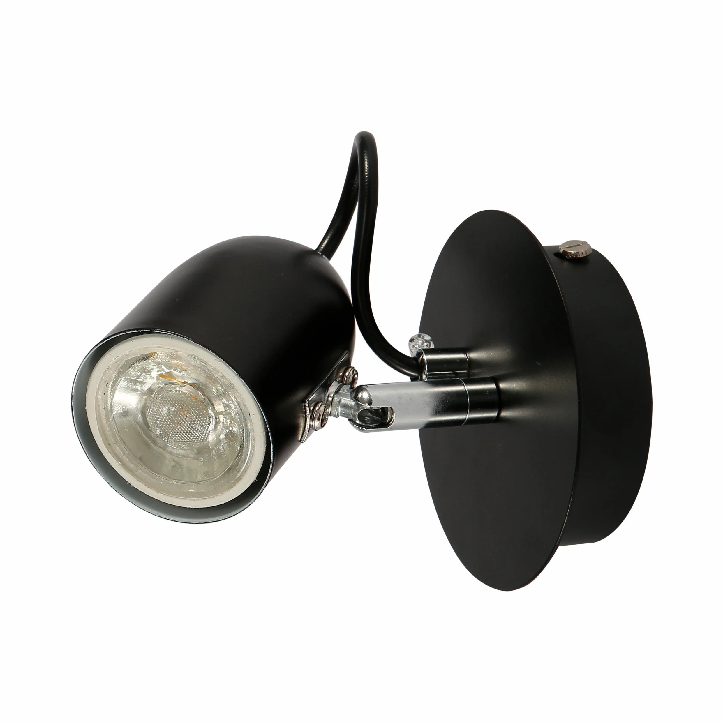 Black Cone Shade Black Chrome Metal Body Ceiling and Wall Light GU10