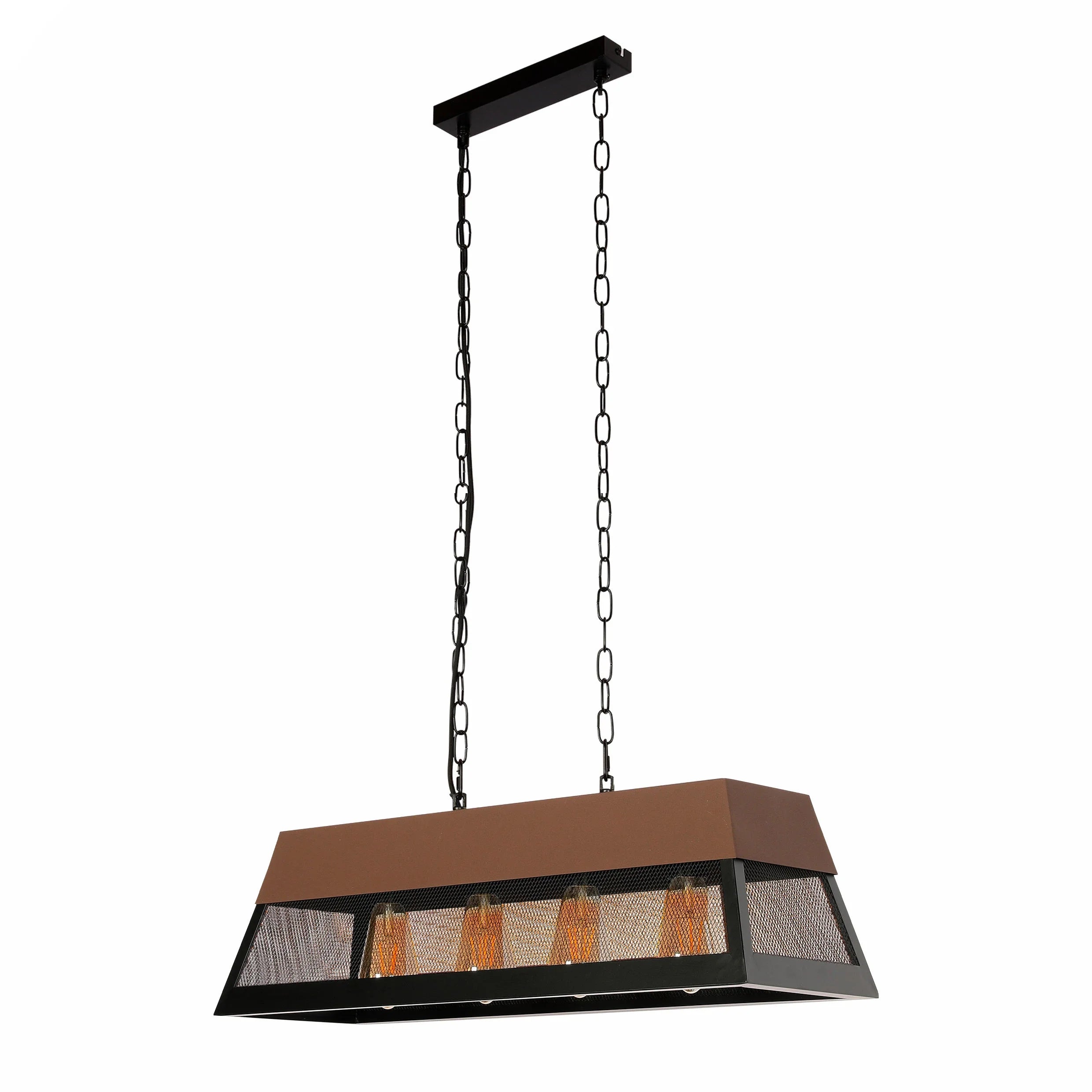VersaTrend Island Chandelier | Mesh & Fence Dual Styles | Industrial-Modern Blend