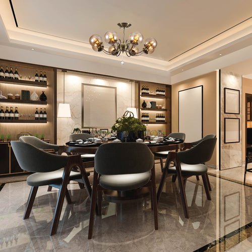 More interior usage of Amber Globe Glass Antique Brass Metal Body Vintage Retro Crystal Ceiling Light with E27 Fittings | TEKLED 159-17776 kitchen dining room livinf room