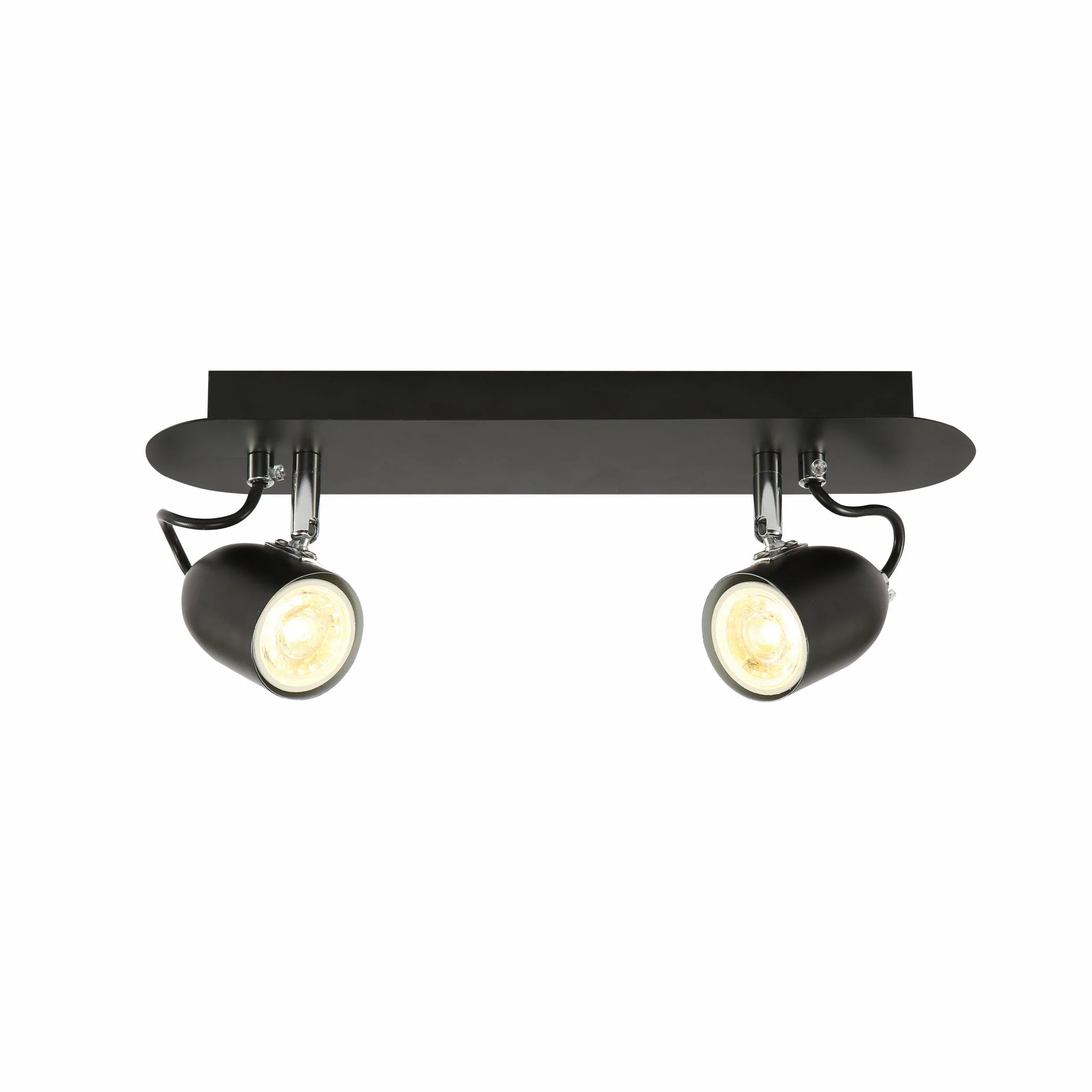 Black Cone Shade Black Chrome Metal Body Ceiling and Wall Light GU10