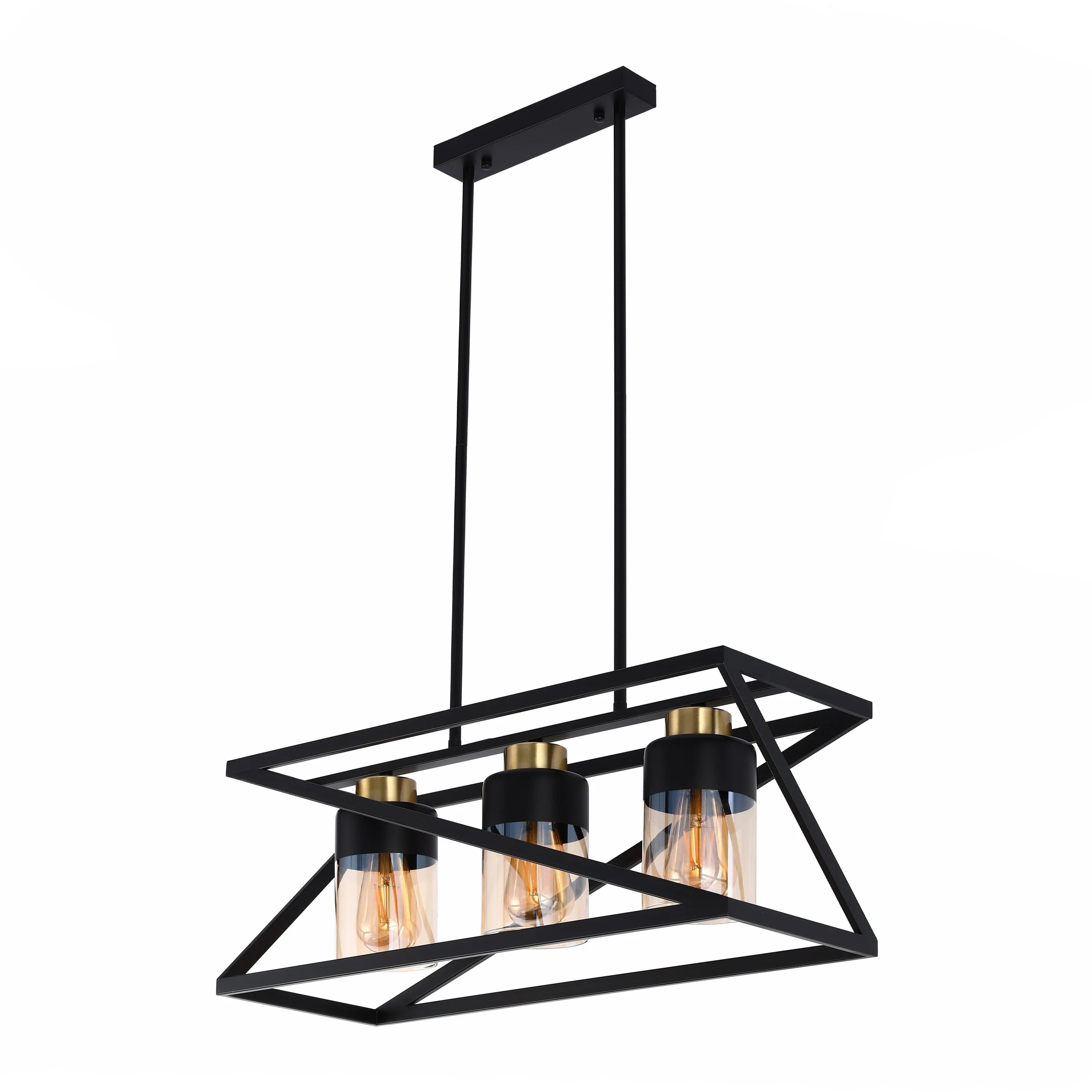 Geometric Black and Gold 3-Light/5-Light Pendant Ceiling Light