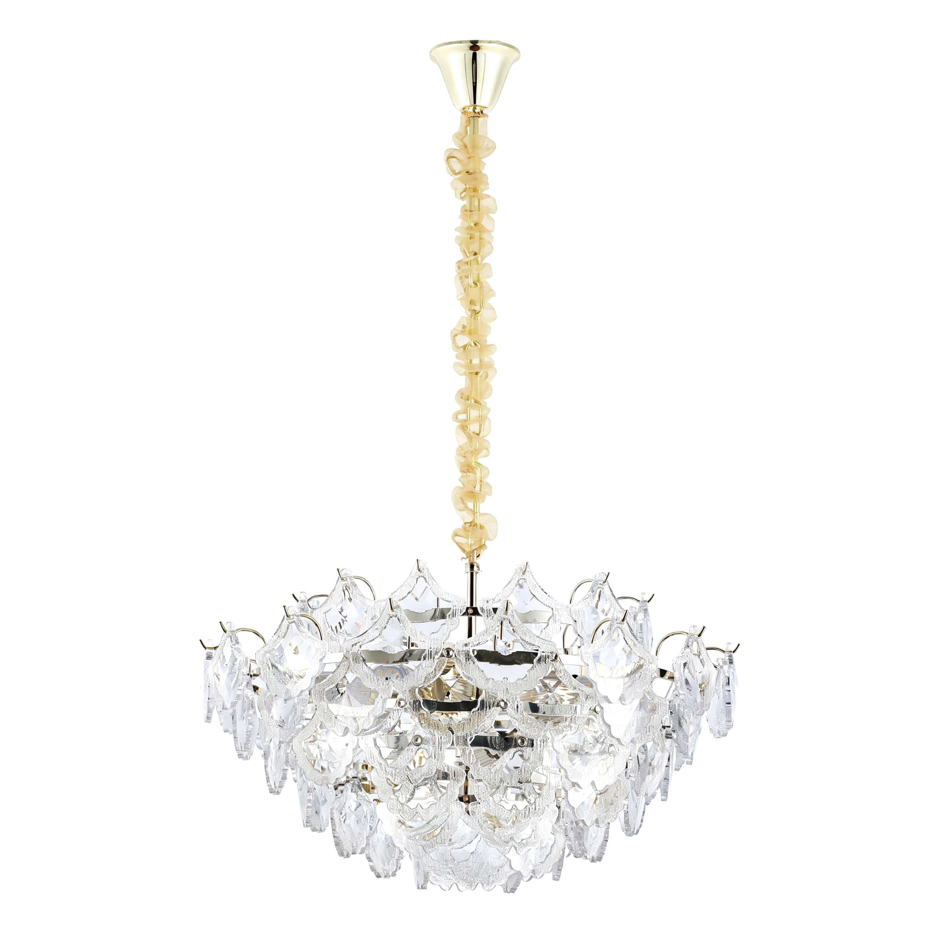 Luxury Gold Crystal Chandelier Collection M2123, 9 to 45 Light E14