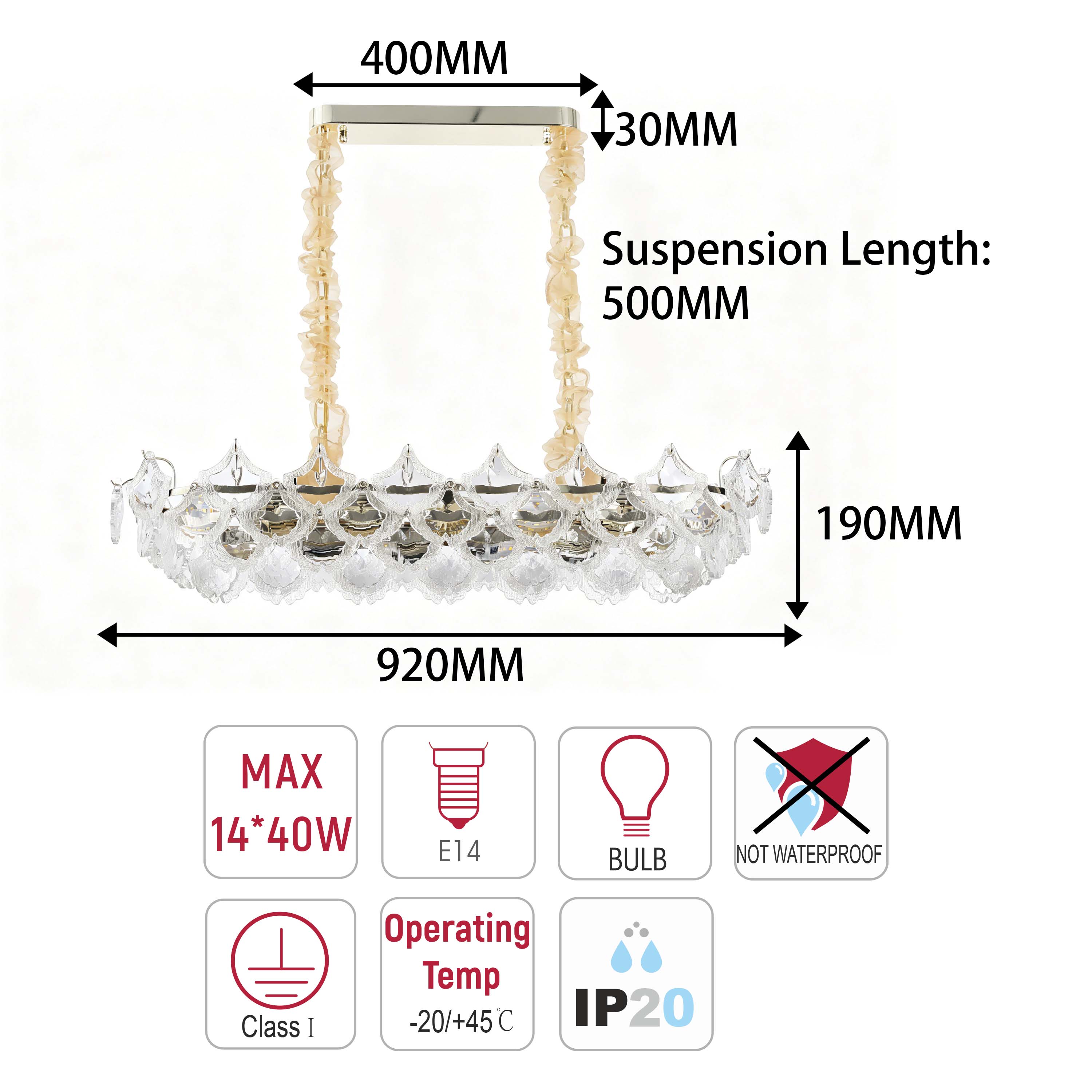 Luxury Gold Crystal Chandelier Collection M2123, 9 to 45 Light E14