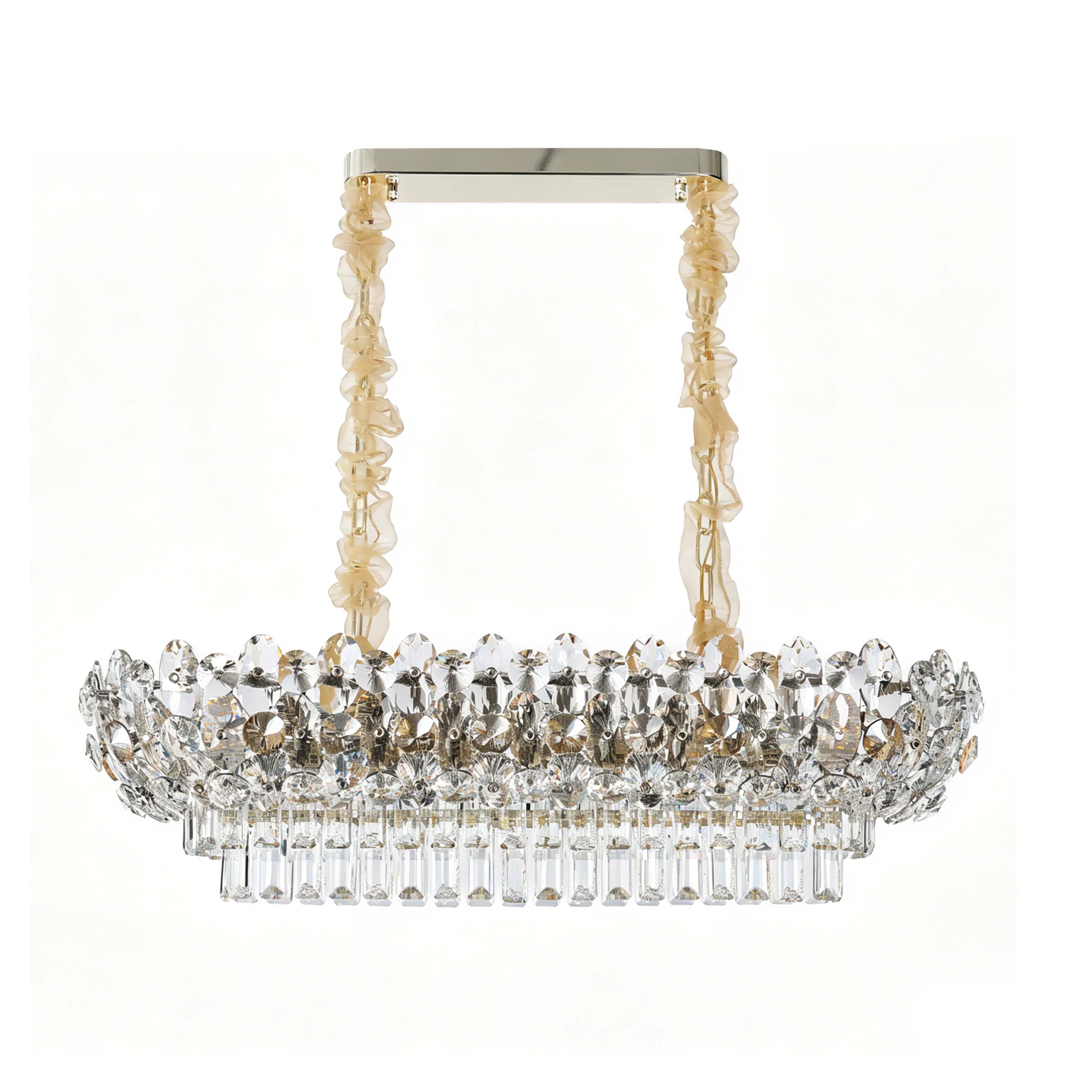 Luxury Gold & Crystal Empire Chandelier Collection M2158, 12 to 42 Light E14