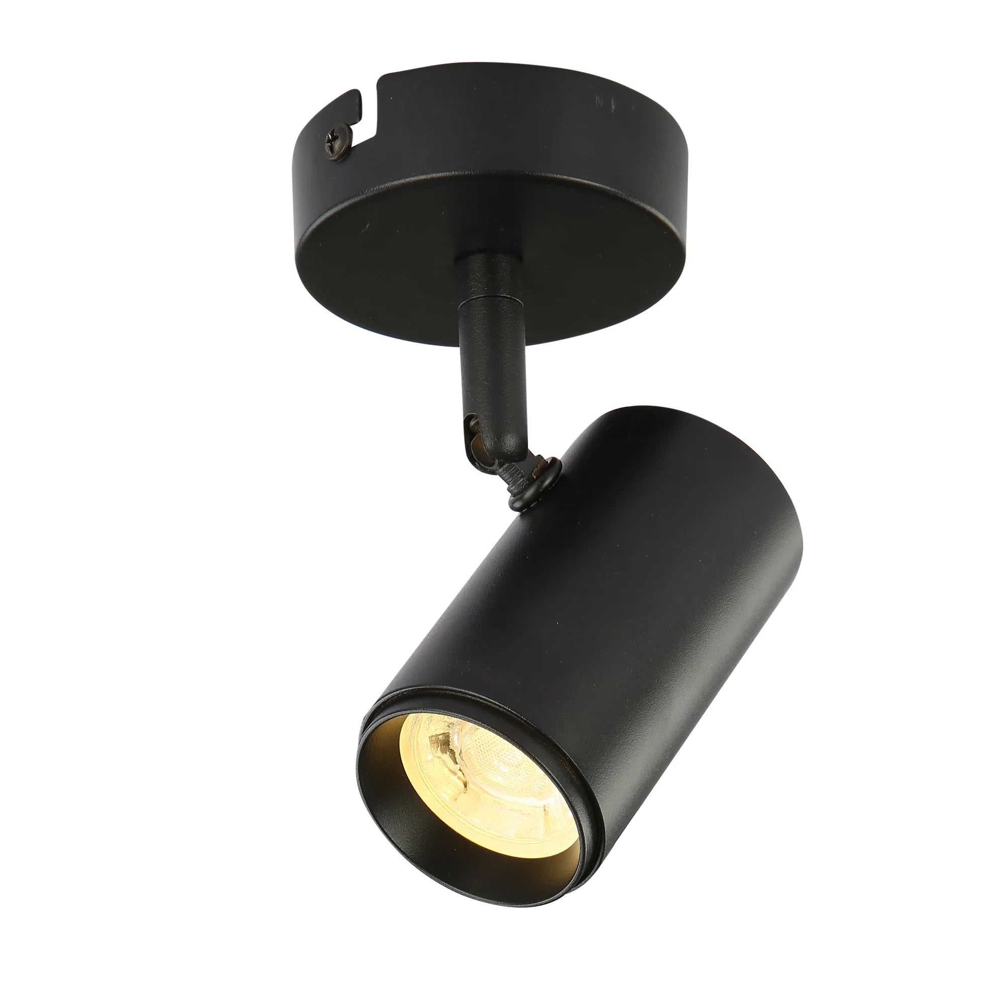 Virmo Rotatable Cylinder Rod GU10 Spotlight Side Connected Black