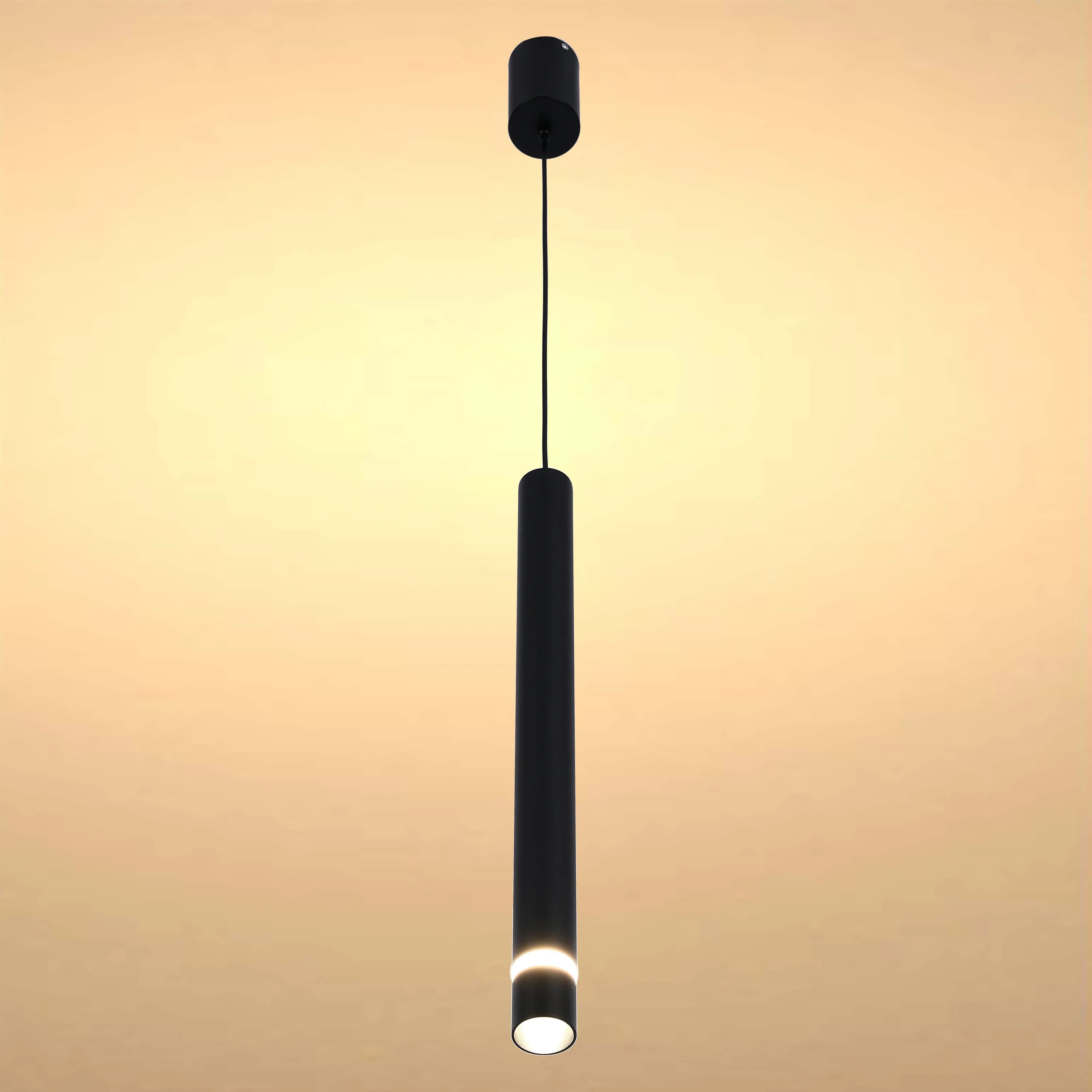 Slim Cylindrical LED Pendant Light - 7W, 4000K Cool White, IP20