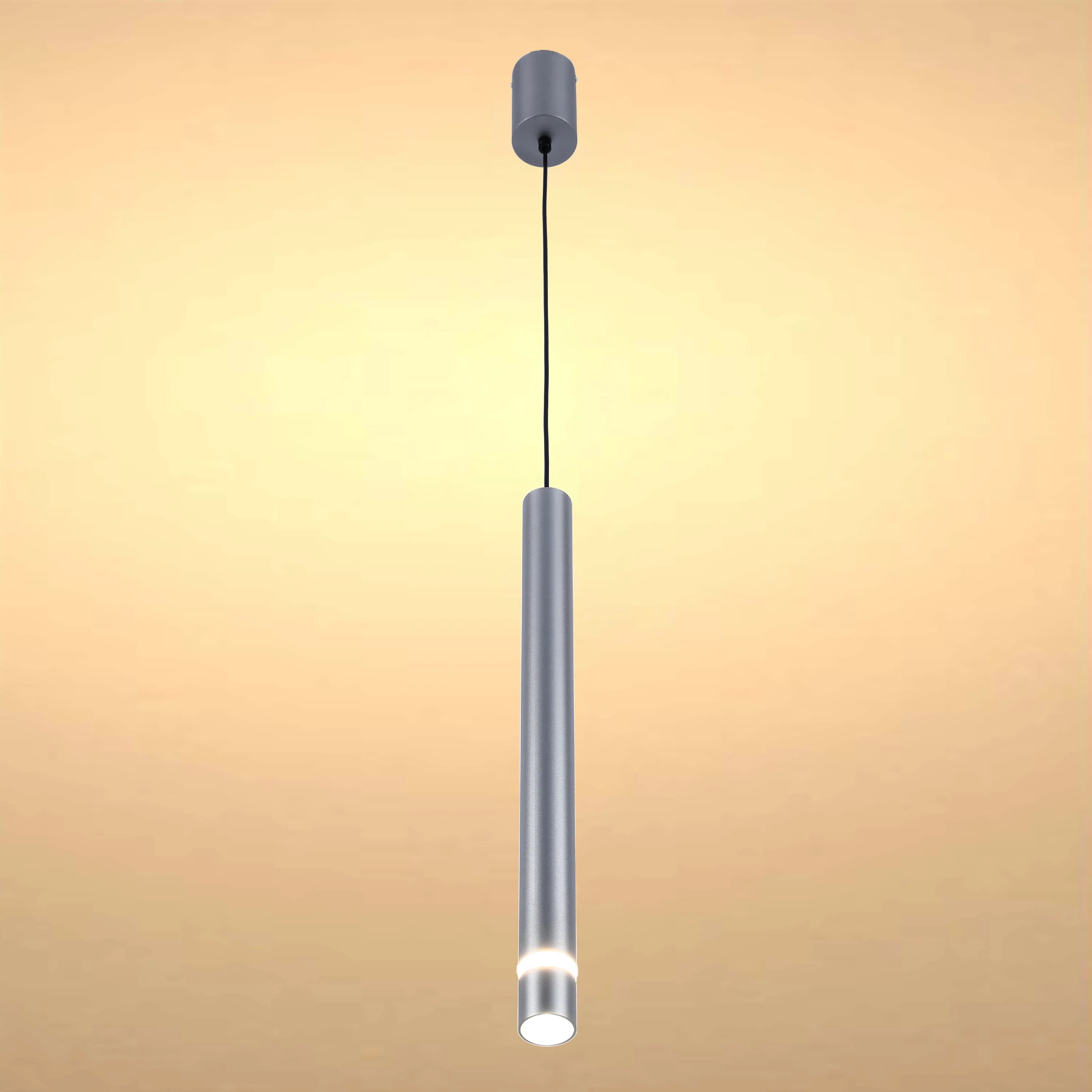 Slim Cylindrical LED Pendant Light - 7W, 4000K Cool White, IP20