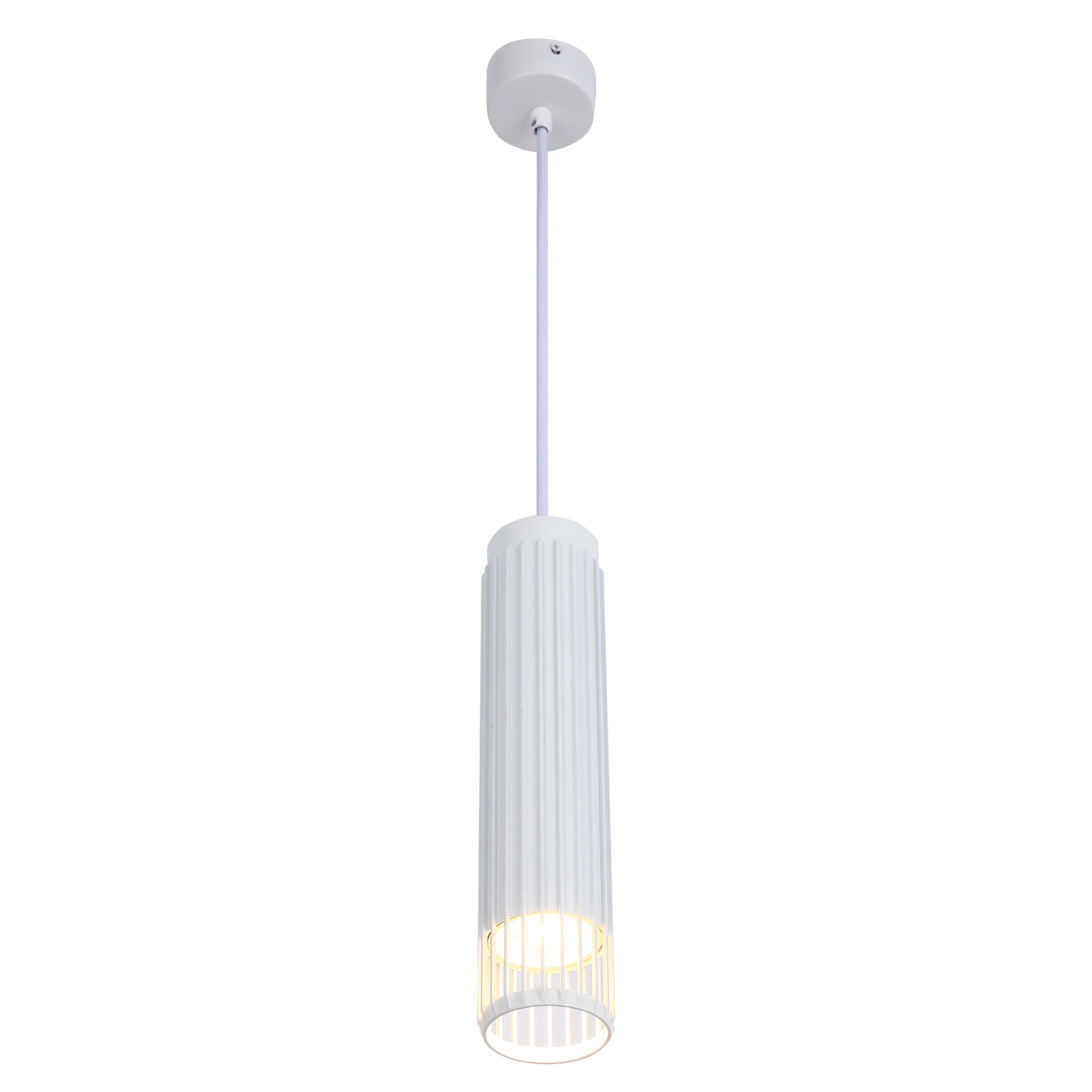 Cylindrical Slatted Pendant & Flush Mount Lights