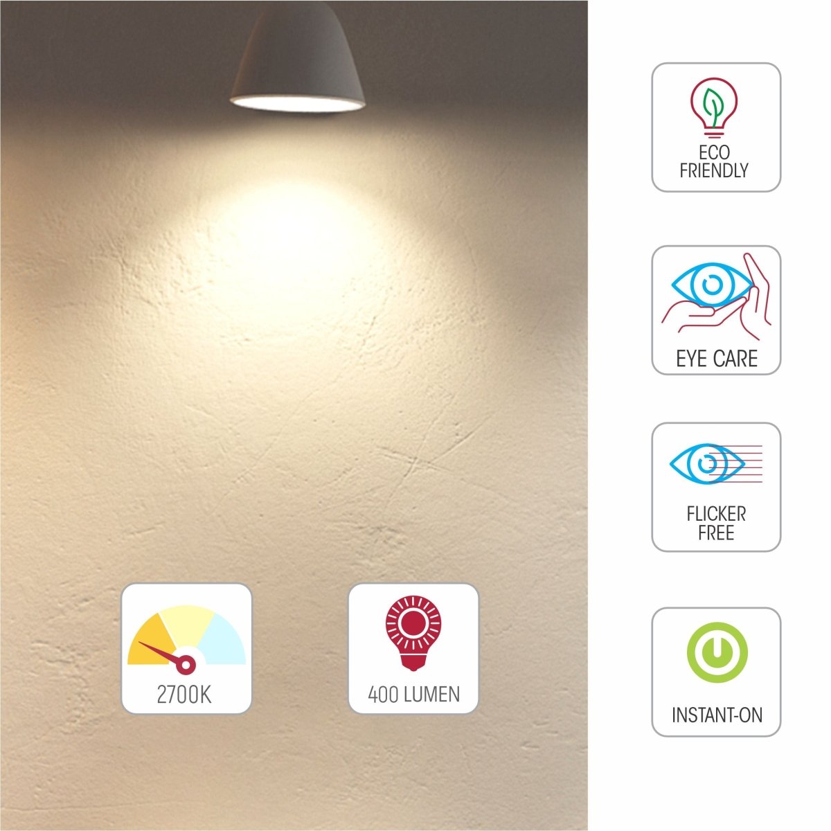 cct kelvin colour temperature of Ursa LED Golf Ball G45 Dimmble B22 Bayonet Cap 5W 2700K Warm White 4000K Cool White Pack of 4