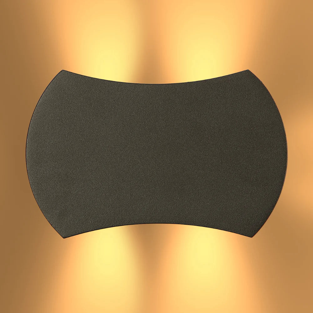 Black 4 way Up Down Outdoor Modern LED Wall Light 1