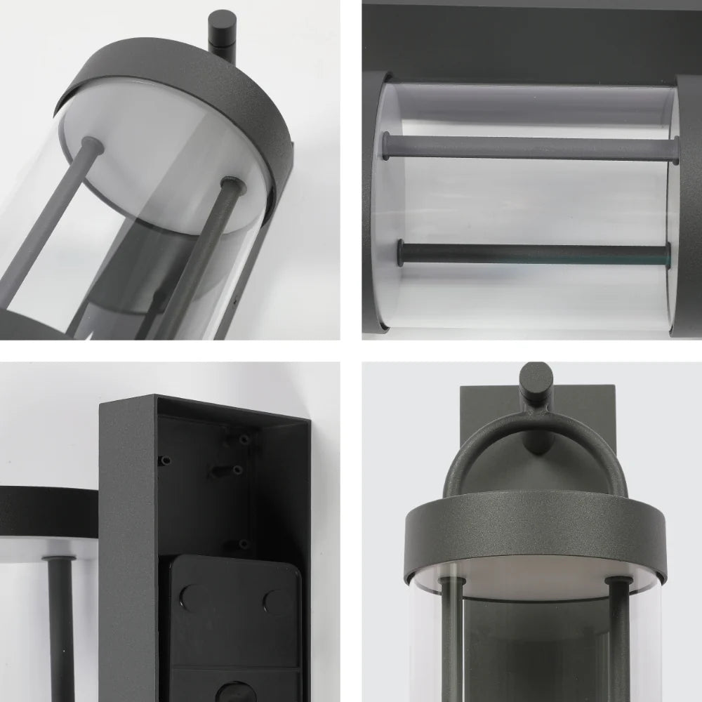 Cassian LED Outdoor Lantern Wall Light 8W 3000K Dark Grey 13