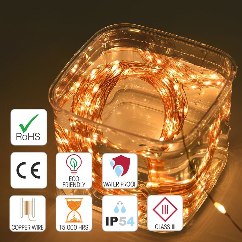 Features of Serpens Solar 2 Sets Micro-LED String 120 LEDs 14m Warm & Cool White LED String Fairy Light