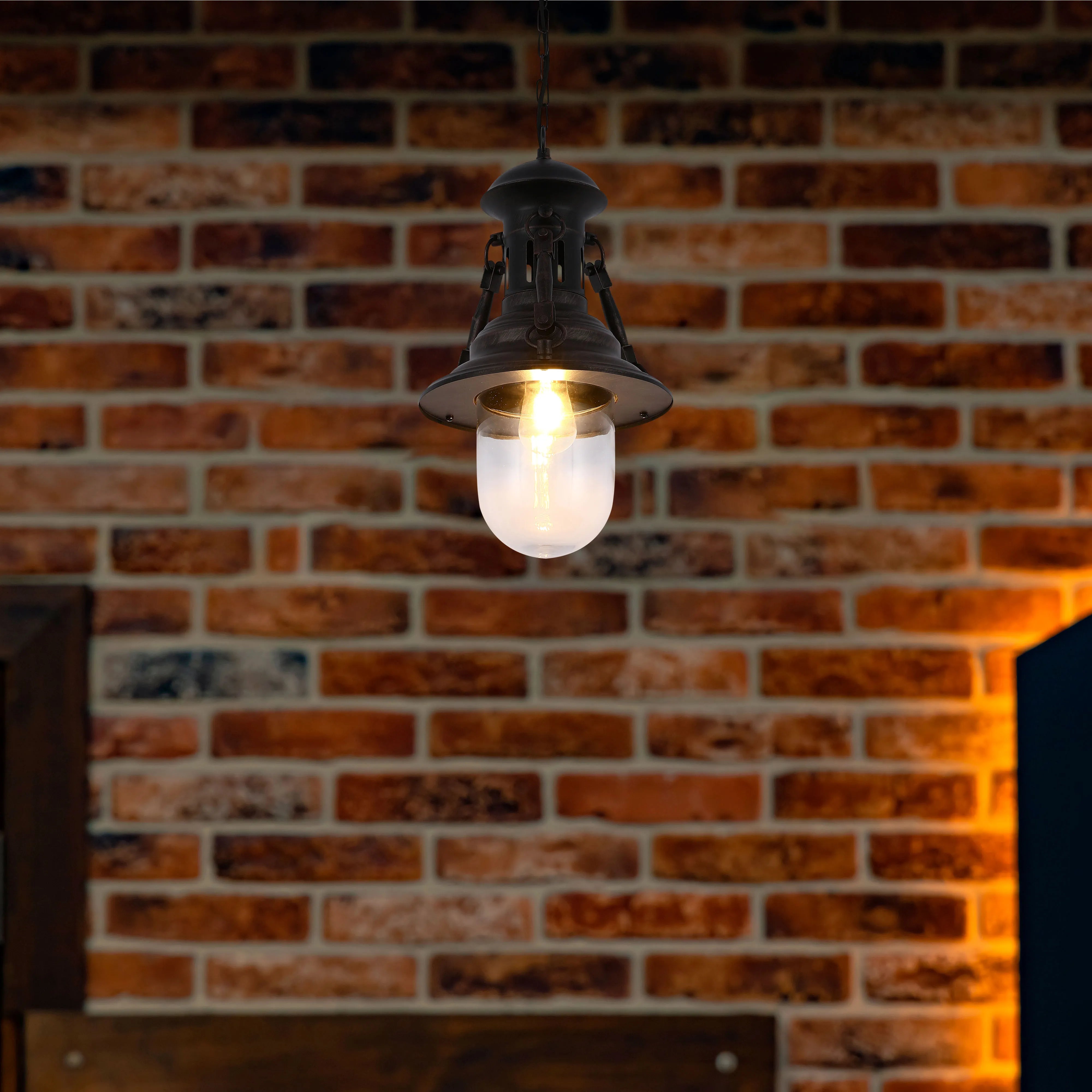 Black Dome Industrial Vintage Pendant Light E27
