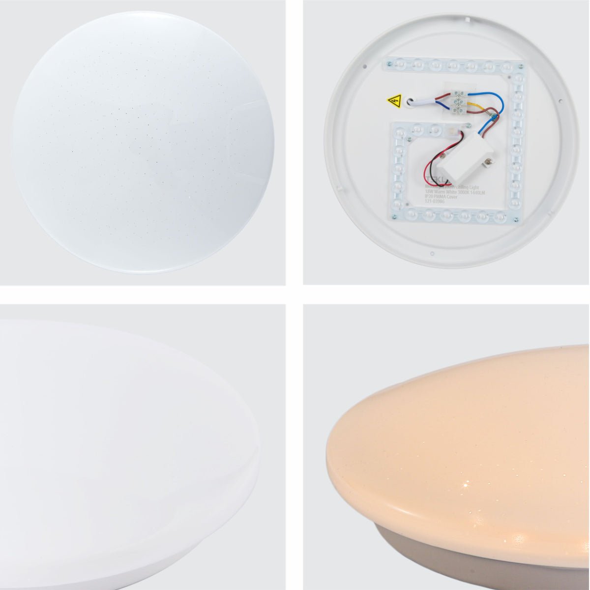 Detailed shots of Moonlight Flush Ceiling Light 18W Warm White Cool White Cool Daylight 1440LM IP20 non-yellowing PMMA Cover | TEKLED 121-03986