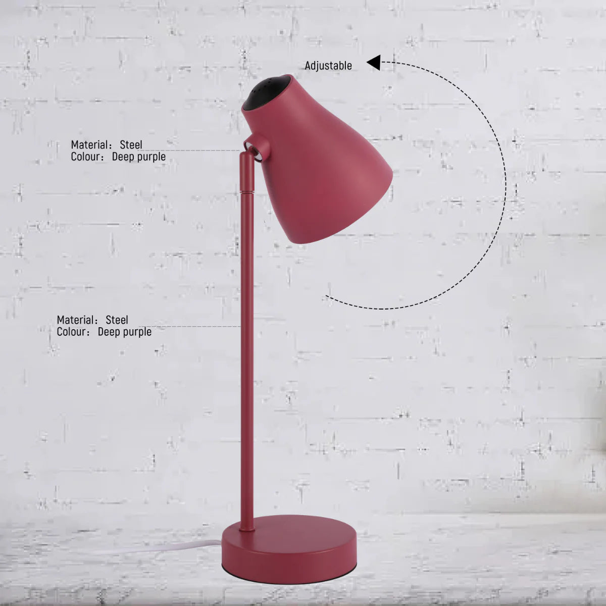 Close shots of Elegant Rotatable Desk Lamp in Assorted Colors 130-03648