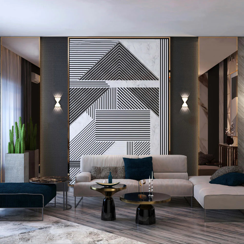 Hourglass Up Down Decorative Modern LED Wall Light Black 4000K 12W 3