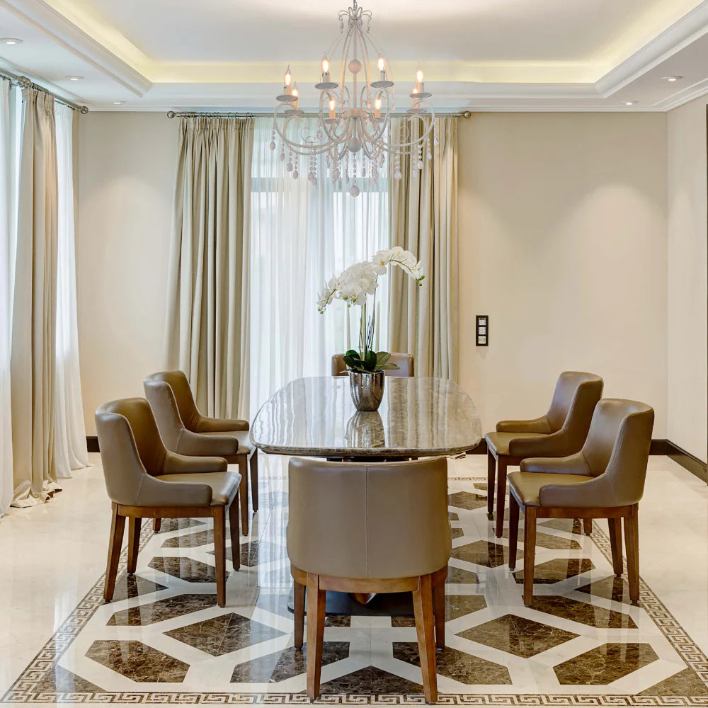 Living room kitchen bedroom use of Gallardos Minimal Chandelier Ceiling Light with Crystal Beads | TEKLED 152-171804