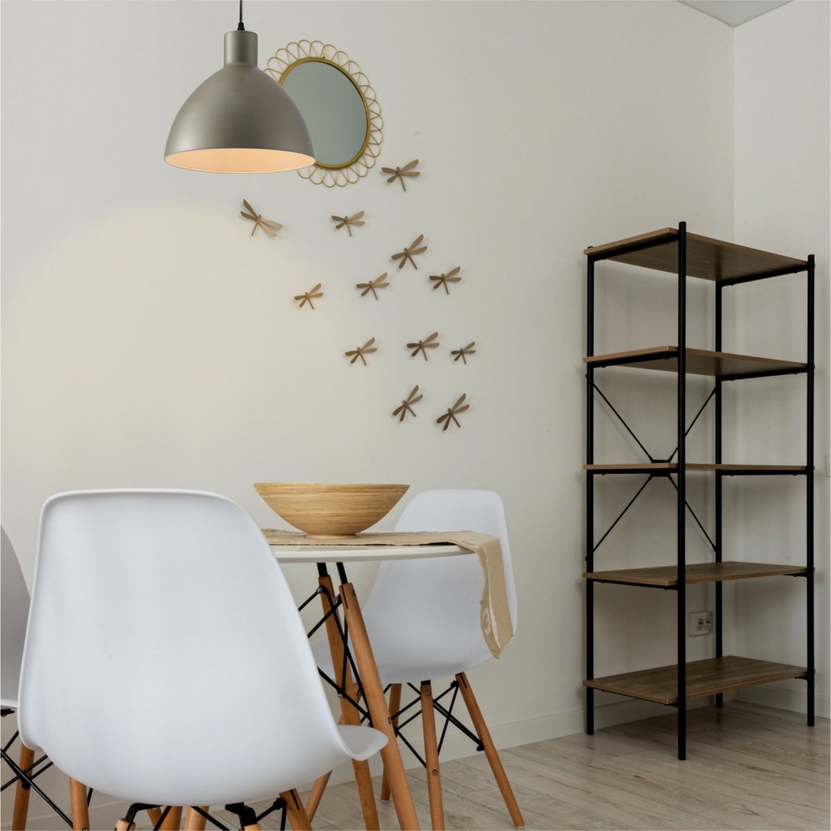 Interior application of Antique Grey Brass Dome Metal Pendant Ceiling Light with E27 Fitting D220 | TEKLED 150-18193