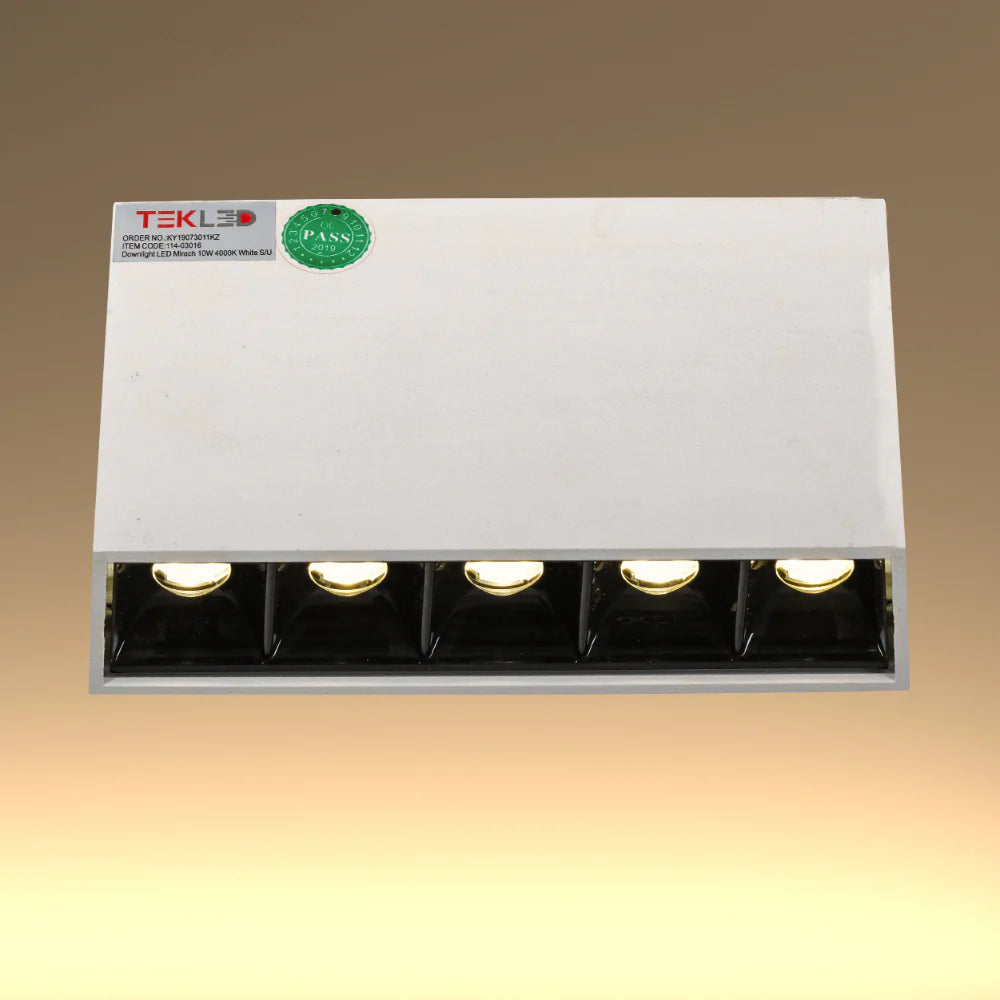 LED Mirage Laser Blade Surface Mount Rectangle Fixed Downlight 10W Cool White 4000K IP20 1