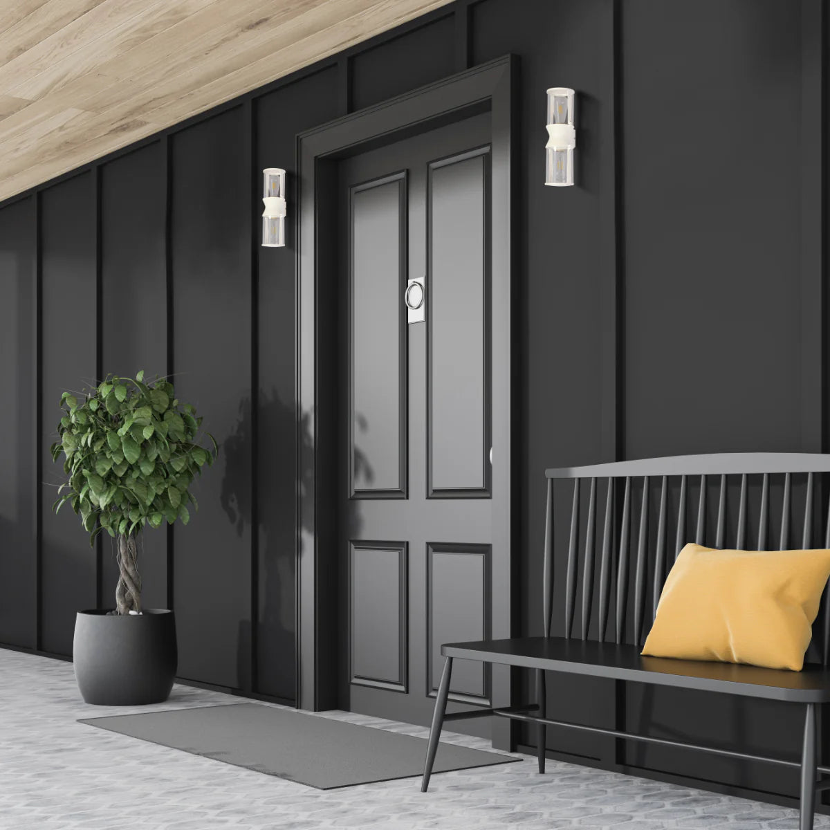 Where to use Lux Vintage Classic Up Down Outdoor Wall Light IP54 White 182-03424