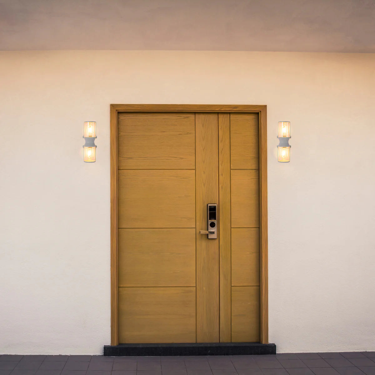 Usage of Lux Vintage Classic Up Down Outdoor Wall Light IP54 White 182-03424