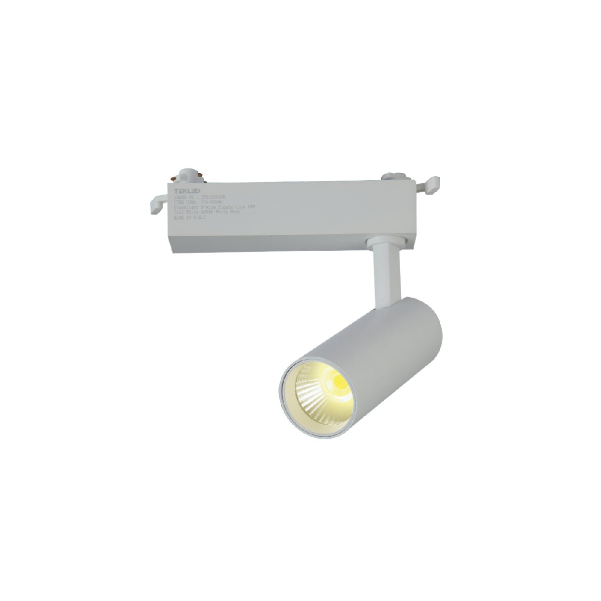 Main image of Tracklight 3-wire Single Line 10W Cool White 4000K White Body | TEKLED 174-03990