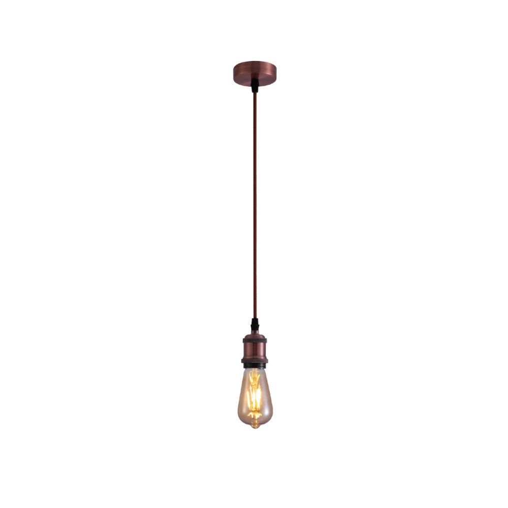 Main image of Vintage Industrial Retro Basic Pendant Ceiling Light E27 Antique Red Bronze Gold Nickel | TEKLED 150-19008