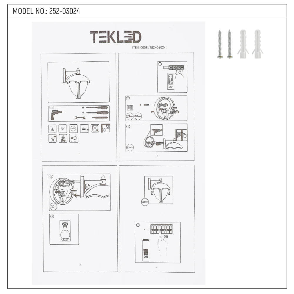 Megan Outdoor Lantern Wall Light E27 Black 23