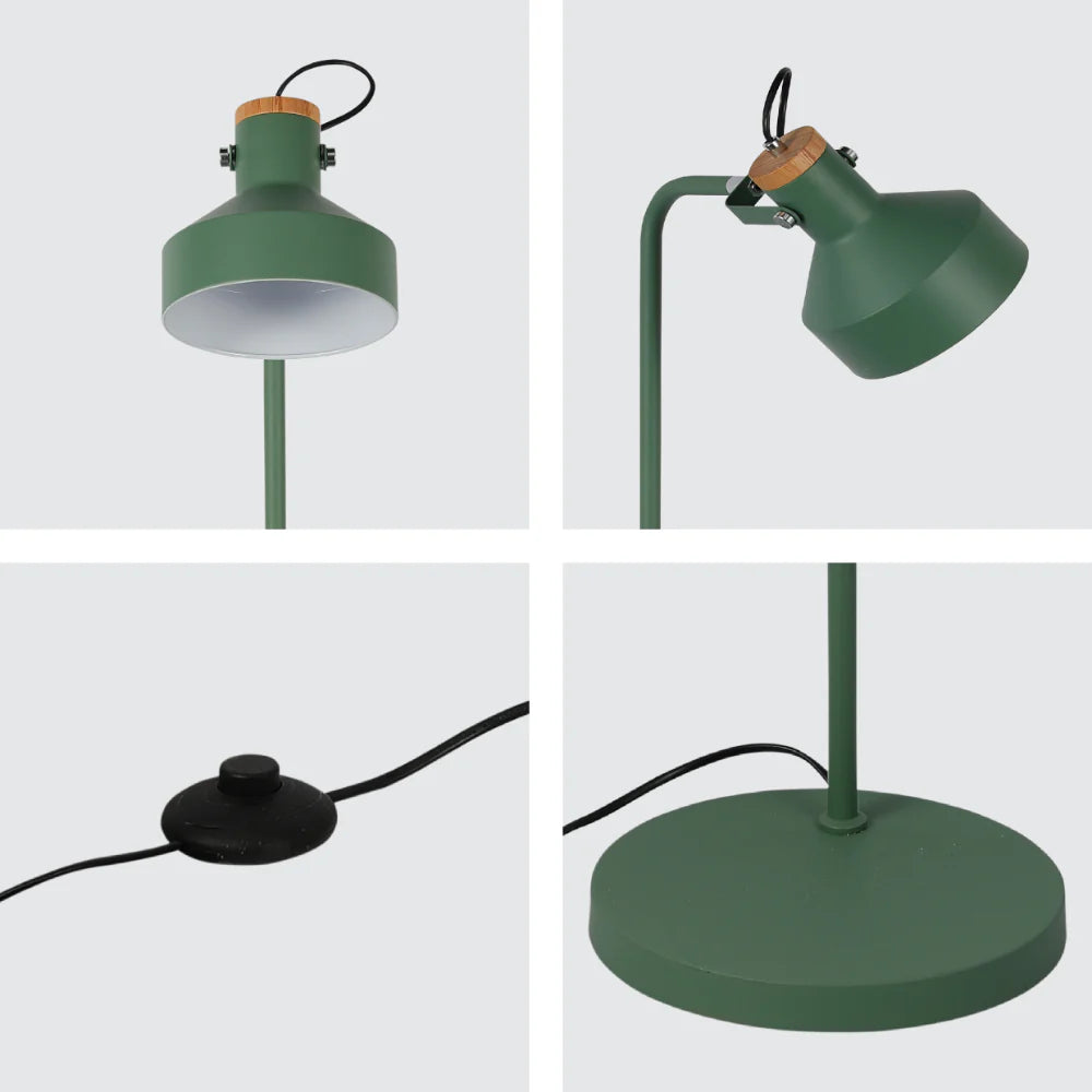 Minimalist Adjustable Floor Lamp with Wooden Accent 20