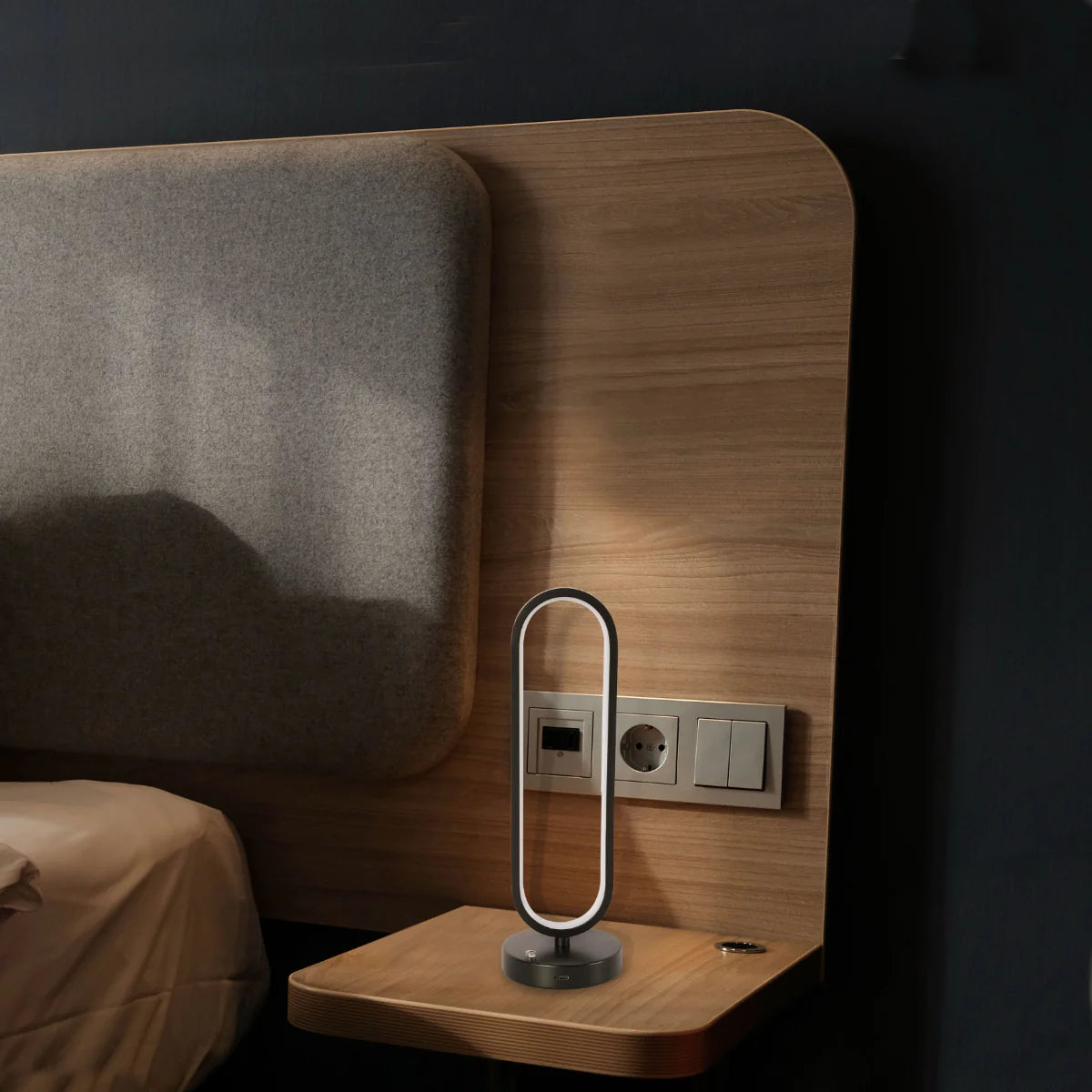 Where to use Minimalist Oval Table Lamp with 3 CCT LED - Black Finish 130-03643