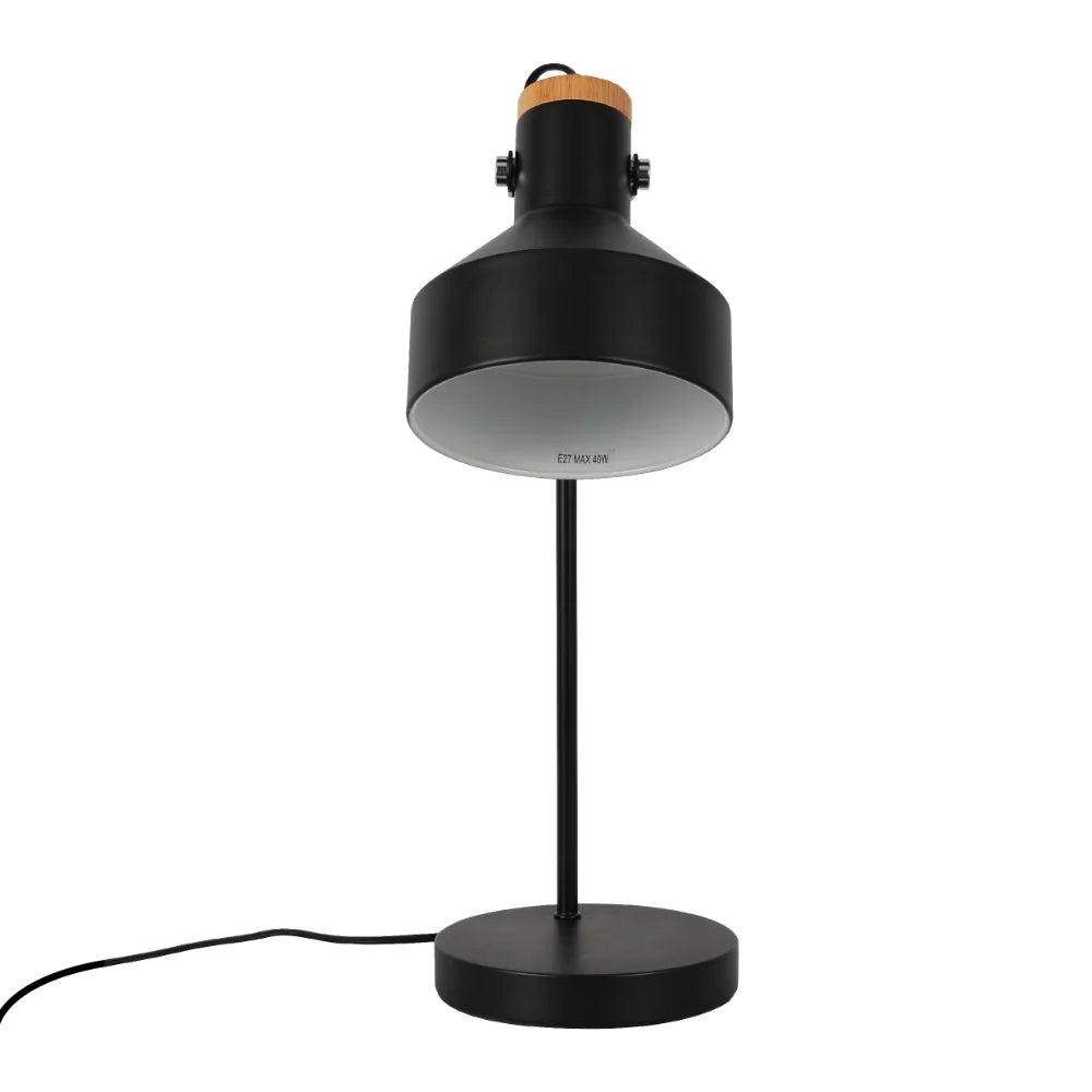 Modern Desk Lamp with Wooden Accent 1