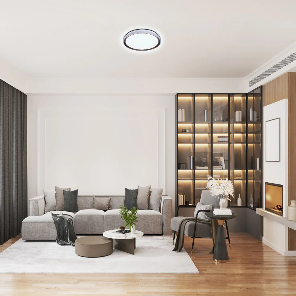 Modern Flush Mount Ceiling Light with Triple Light Diffusion, LED Flush Ceiling Light, TEKLED 3