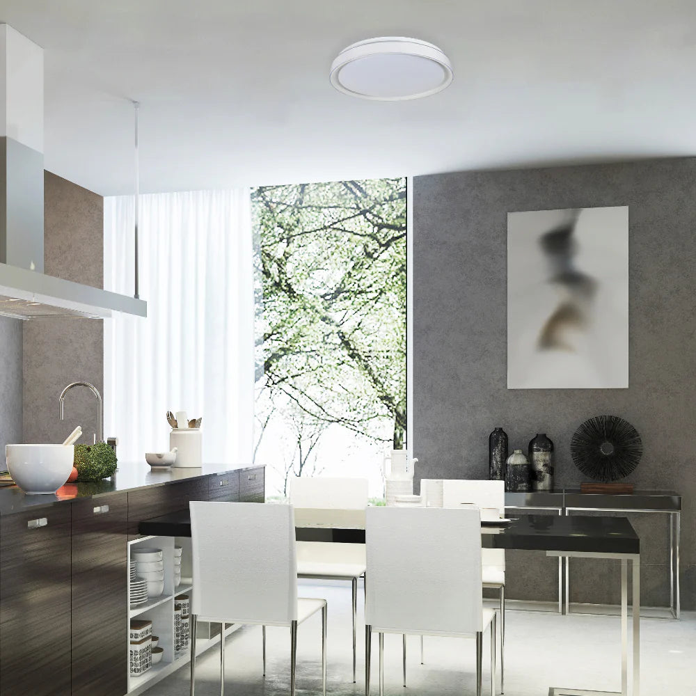 Modern Flush Mount Ceiling Light with Triple Light Diffusion, LED Flush Ceiling Light, TEKLED 4