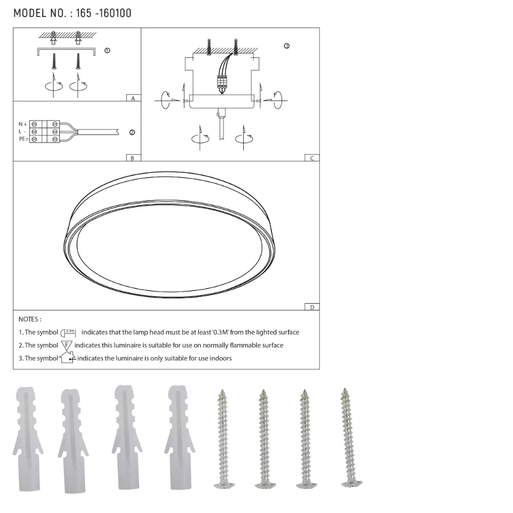 Modern Halo Effect LED Ceiling Light with Color Contrast Design, LED Flush Ceiling Light, TEKLED 23