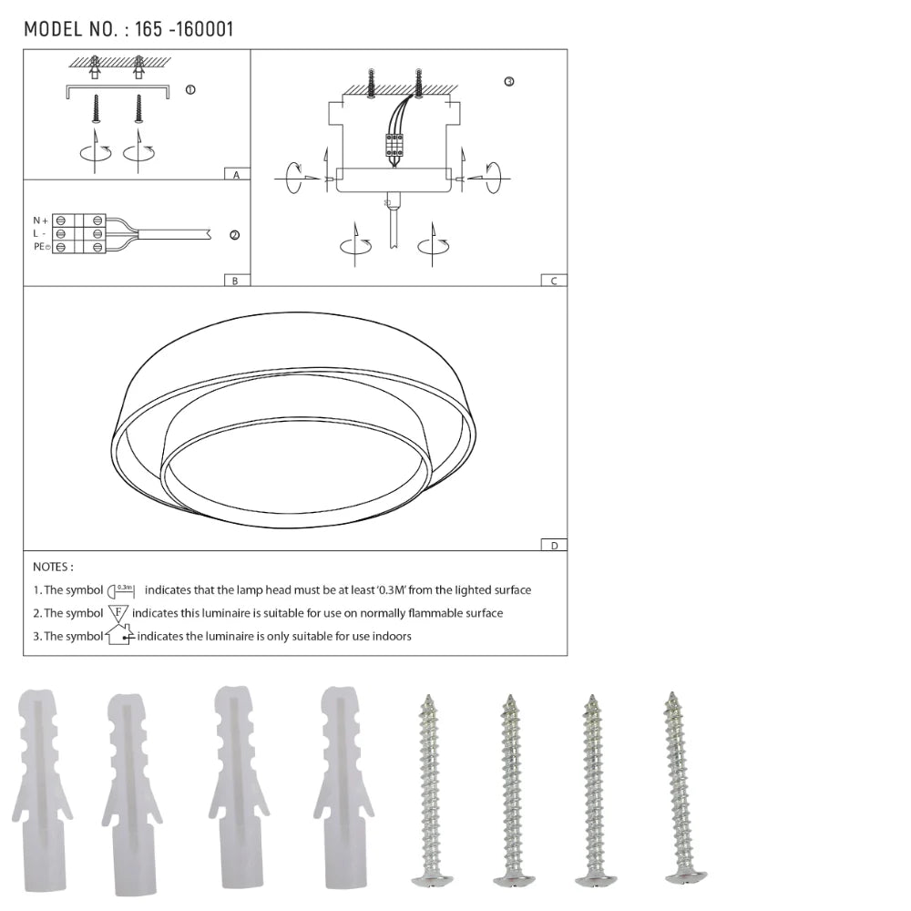 Modern Two-Layer LED Flush Mount Ceiling Light with Remote Control, LED Flush Ceiling Light, TEKLED 16
