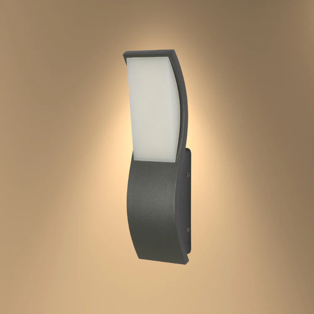 Ola Wavy Rectangle LED Outdoor Wall Light 7W 4000K 1
