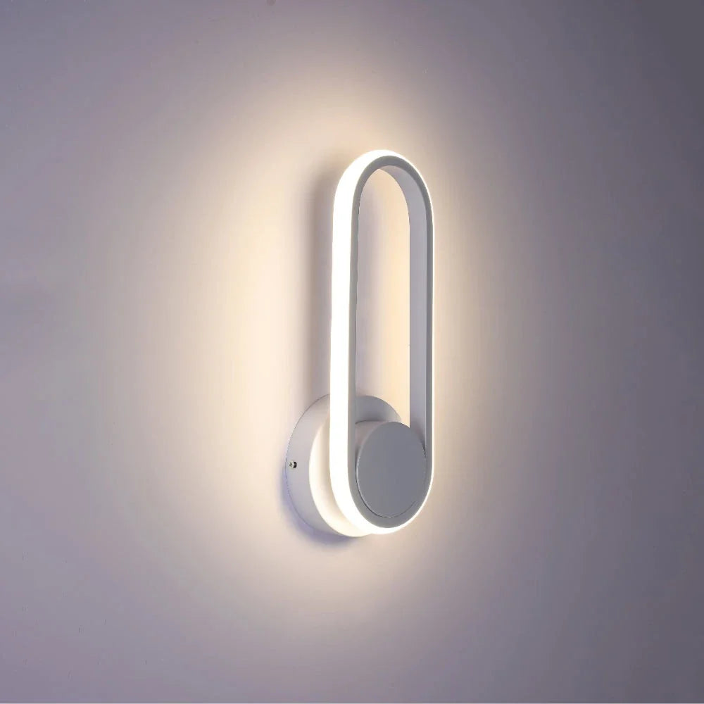 Orbit Ellipse Ambient LED Cool White Wall Sconce Black 2