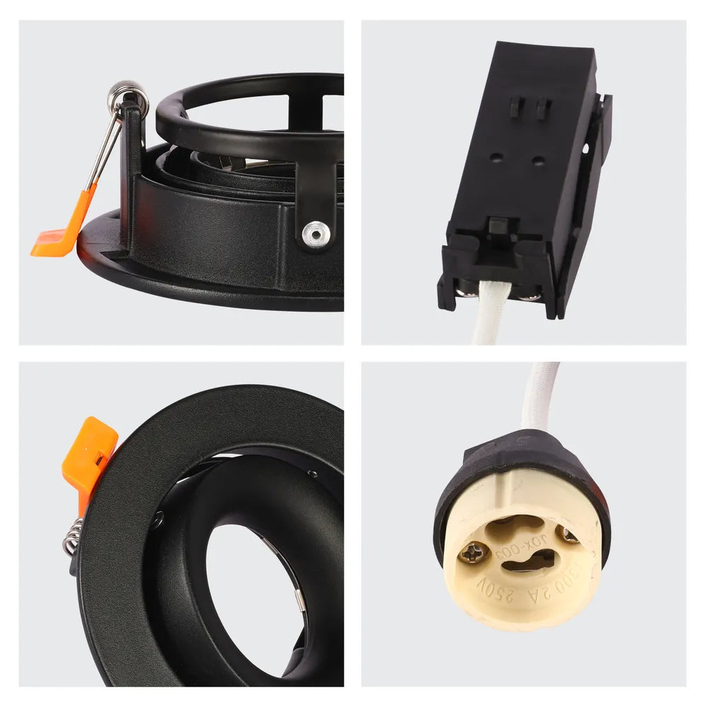 Close shot of the Orbit Tilt GU10 Recessed Downlight-143-03998